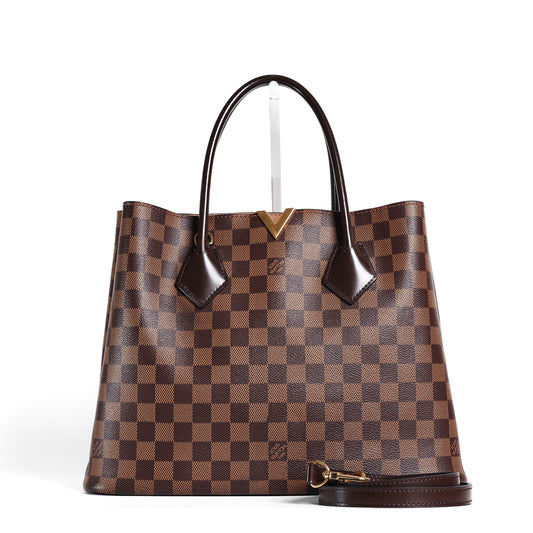 Pre-Owned Louis Vuitton V Tote Brown Damier Ebene Coated Canvas Tote Bag 43012952