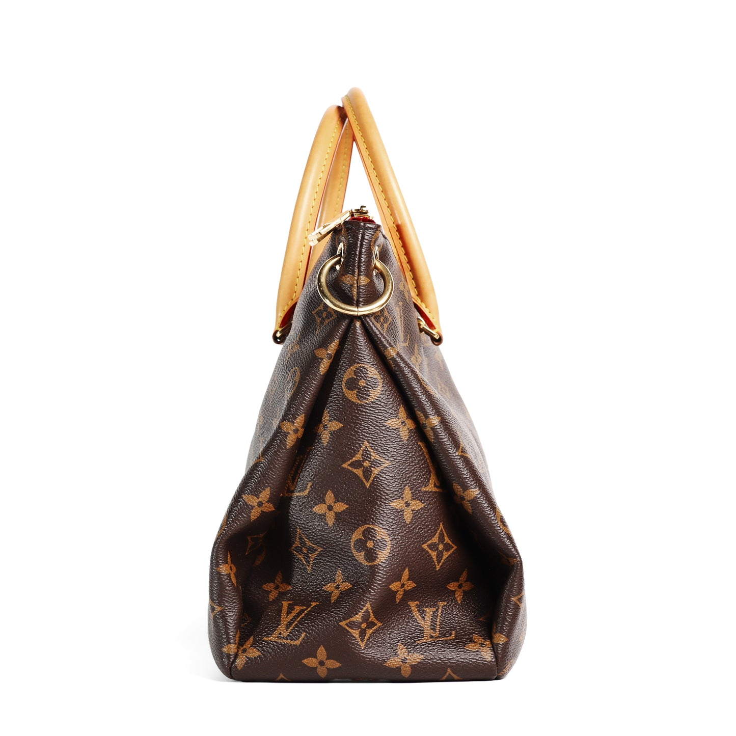 Pre-Owned Louis Vuitton Pallas MM Monogram Brown Coated Canvas Shoulder Bag 43120706