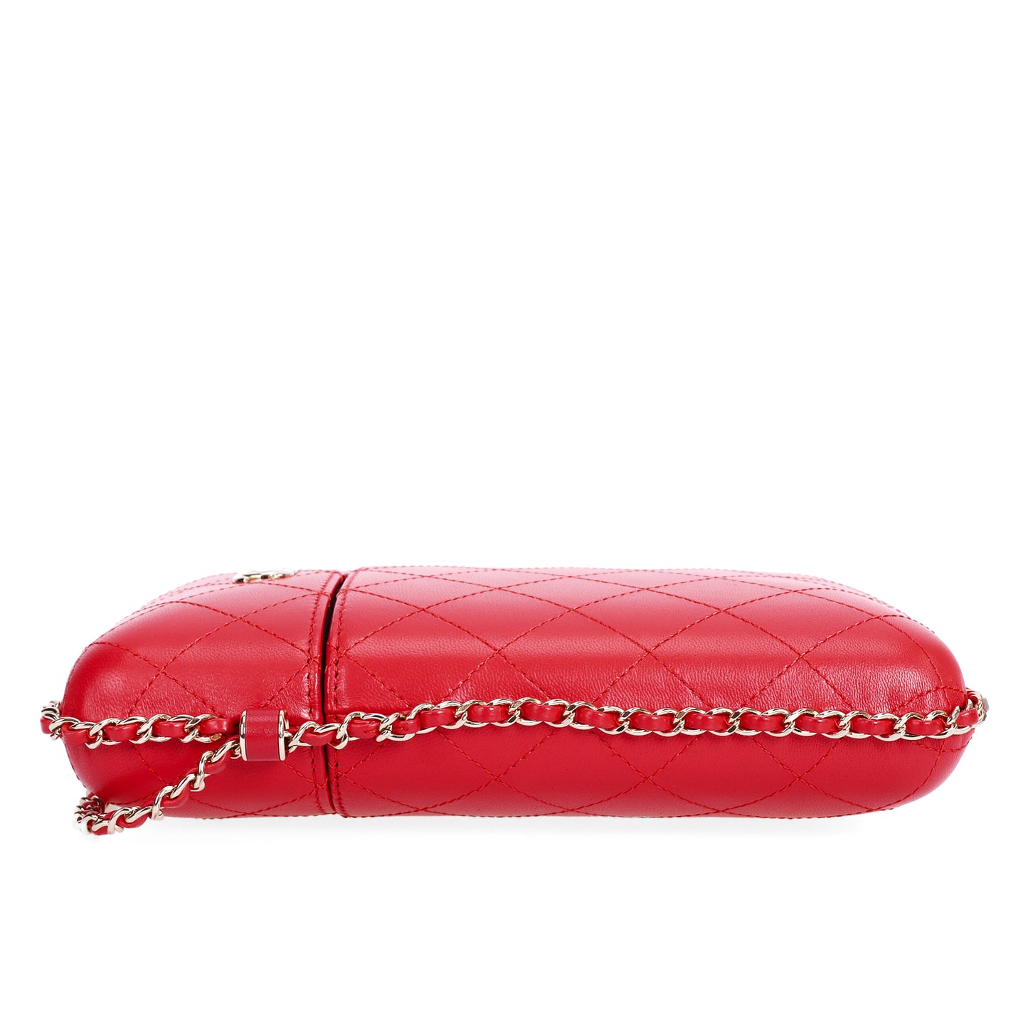 Pre-Owned Chanel Quilted Red Calfskin Crossbody Bag 43247905L