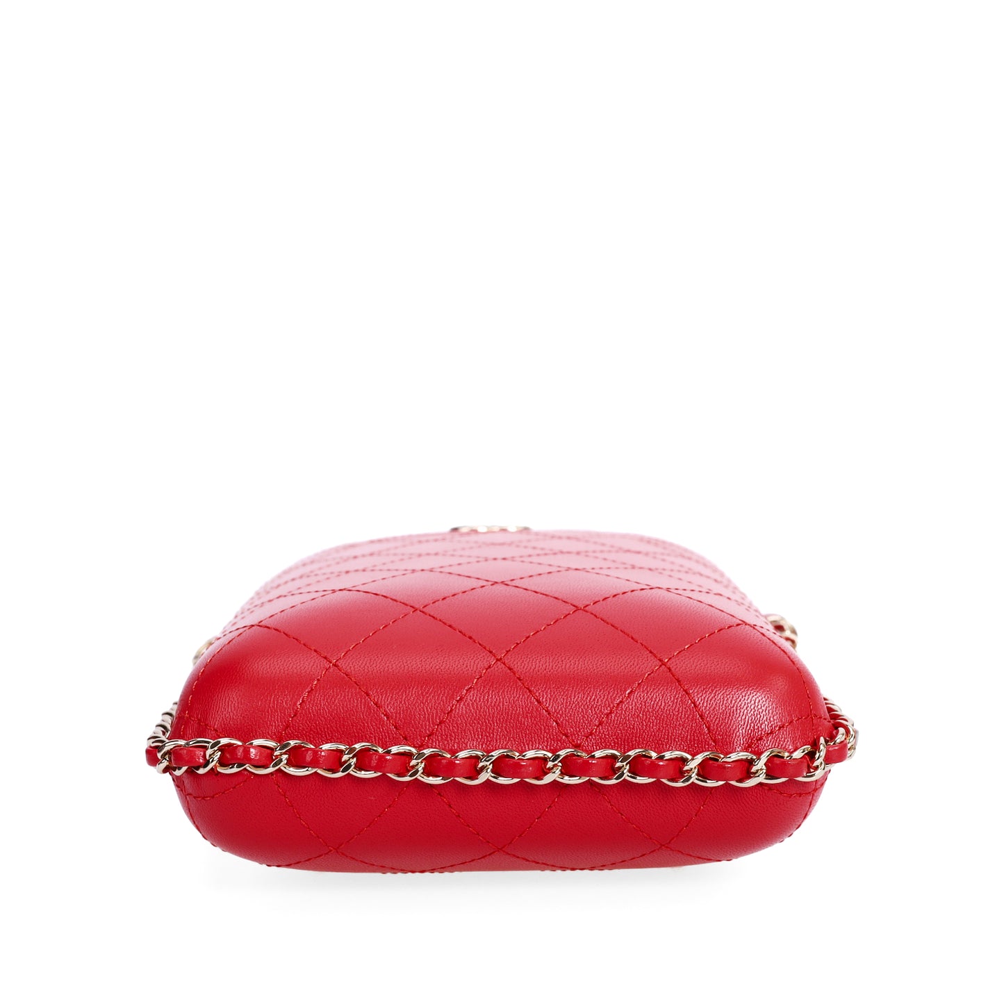 Pre-Owned Chanel Quilted Red Calfskin Crossbody Bag 43247905L