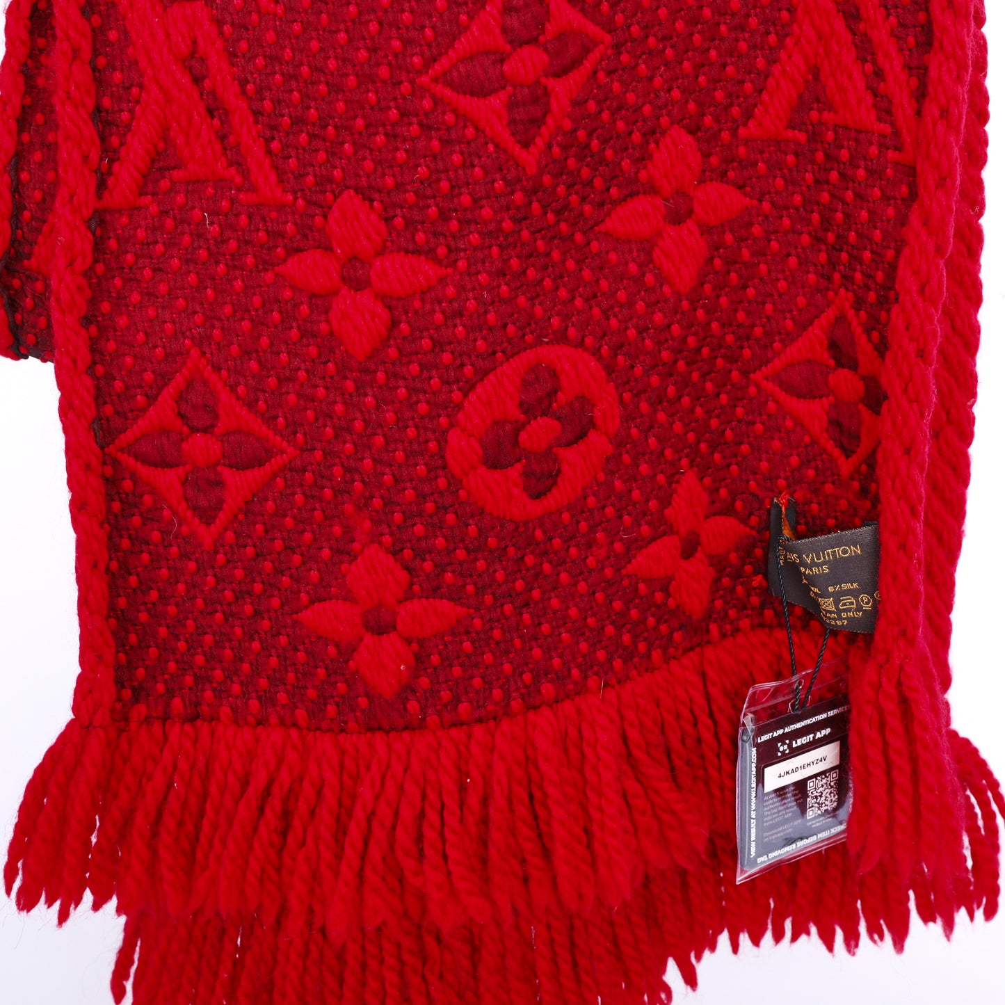 Pre-Owned Louis Vuitton Red Wool Scarf 44368072