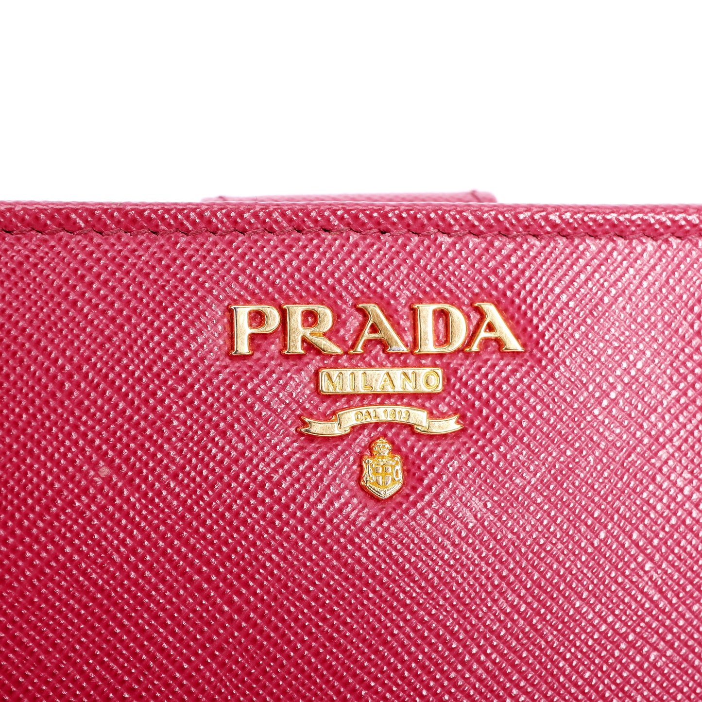 Pre-Owned Prada  Saffiano Fuchsia Calfskin Wallet 44962194