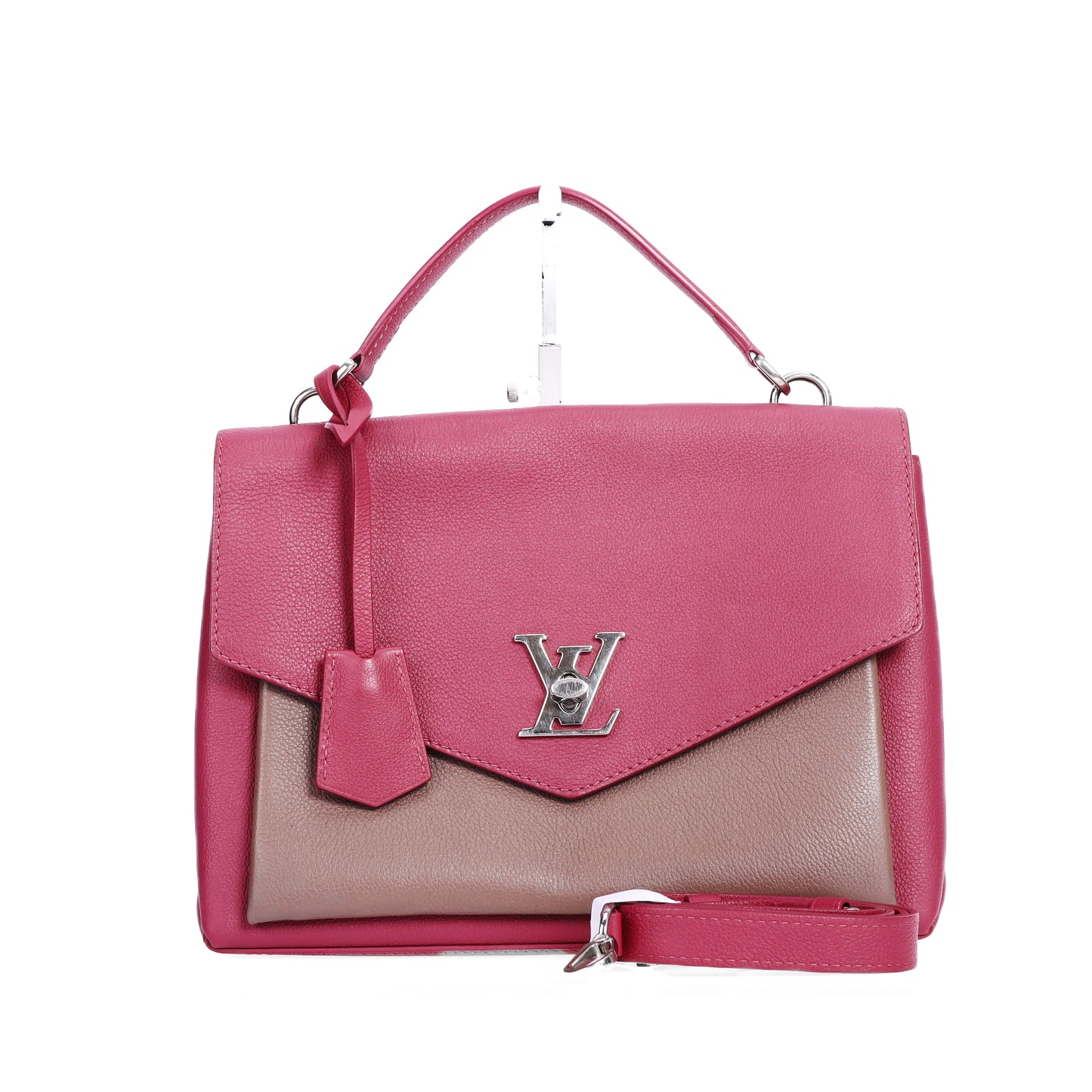 Pre-Owned Louis Vuitton Mylockme Fuchsia Calfskin Shoulder Bag 45092065