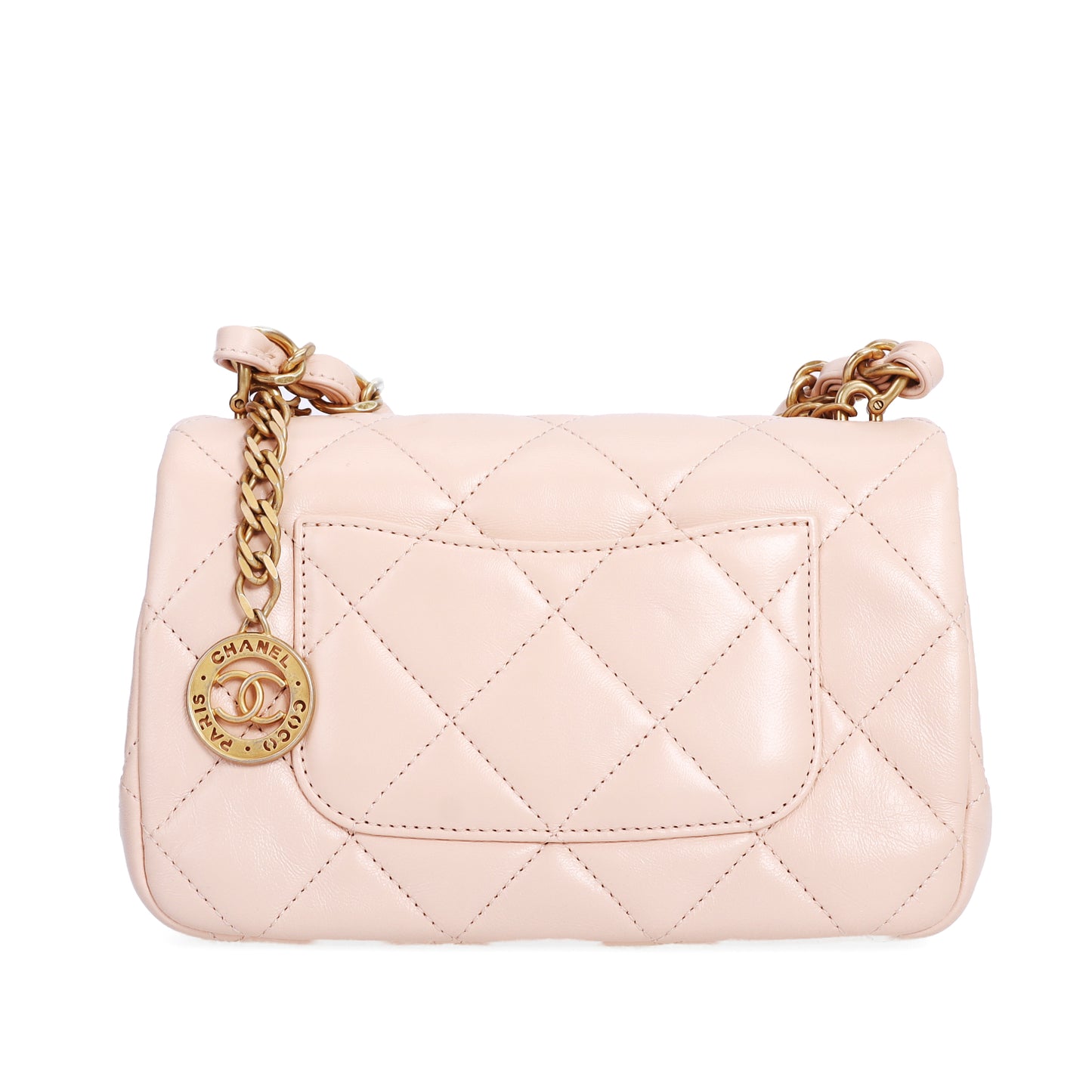 Pre-Owned Chanel Fancy Jewel Flap Light Pink Lambskin Shoulder Bag 45210438 L