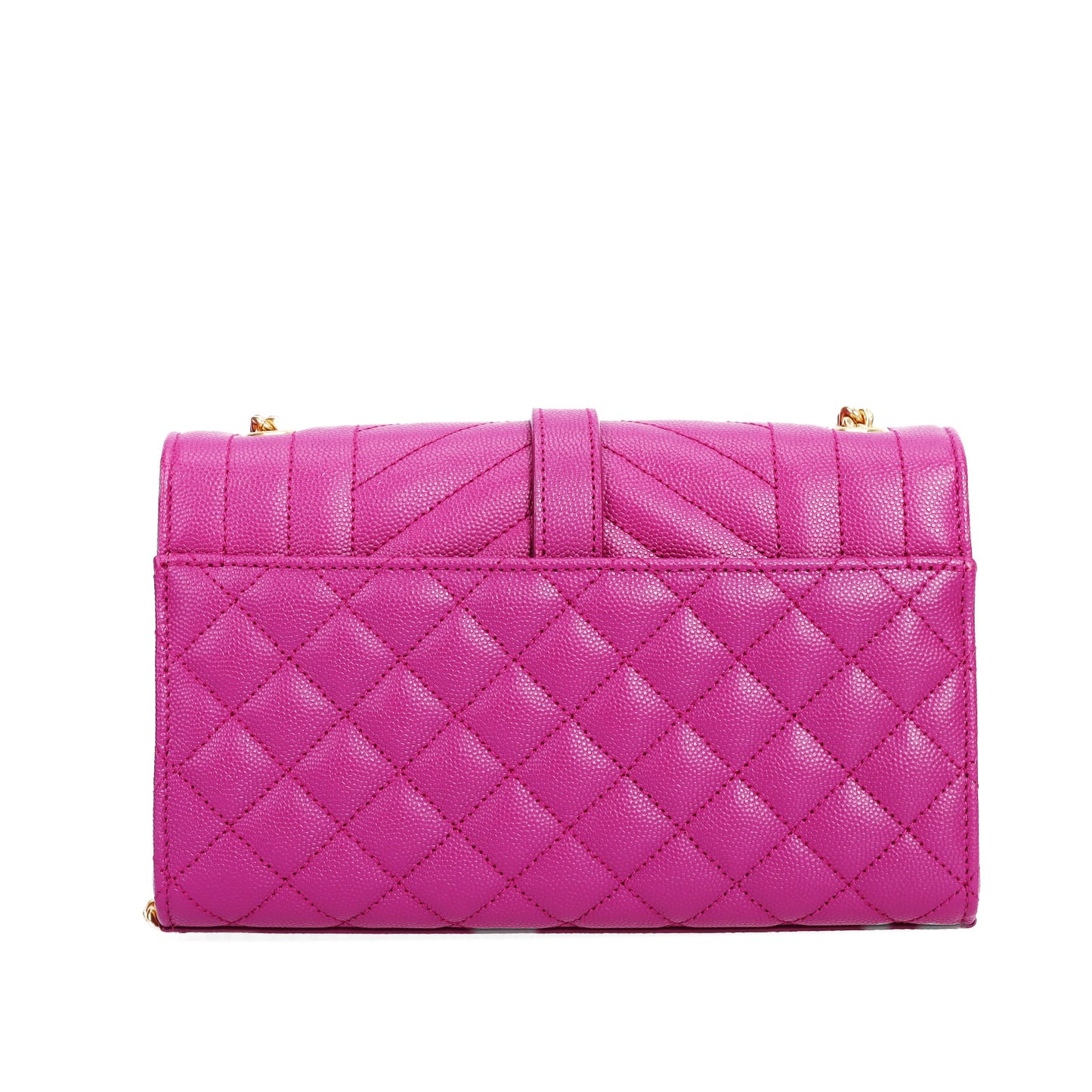 Pre-Owned Saint Laurent YSL Envelope Pink Grainy Leather Shoulder Bag 45258817 L