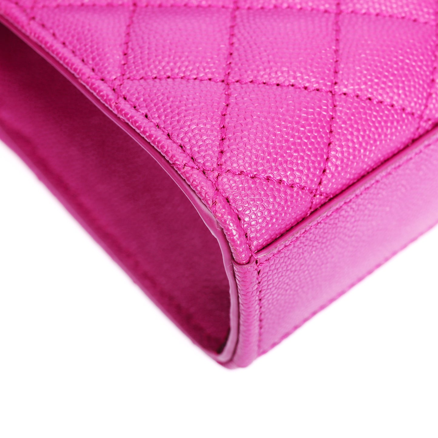 Pre-Owned Saint Laurent YSL Envelope Pink Grainy Leather Shoulder Bag 45258817 L