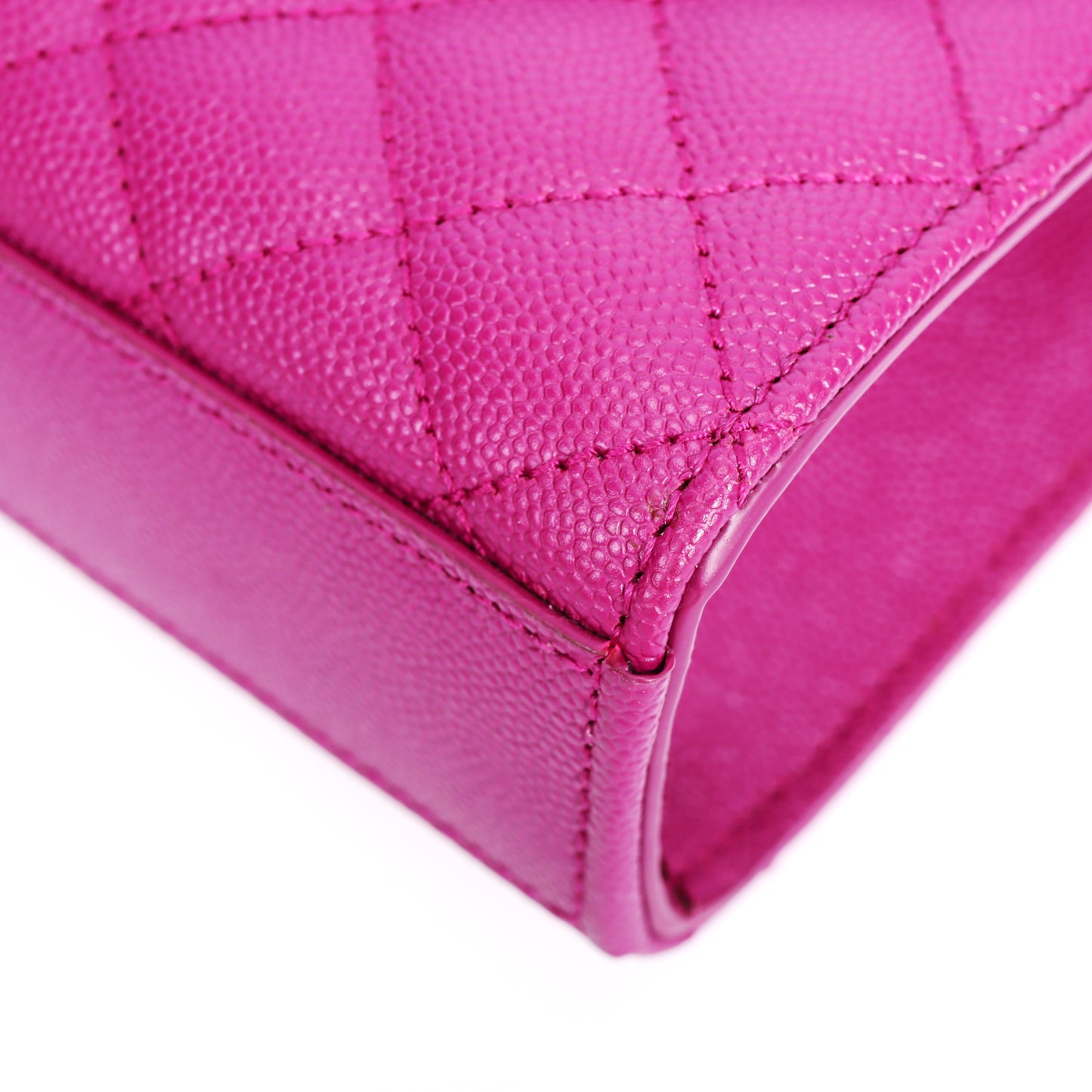 Pre-Owned Saint Laurent YSL Envelope Pink Grainy Leather Shoulder Bag 45258817 L