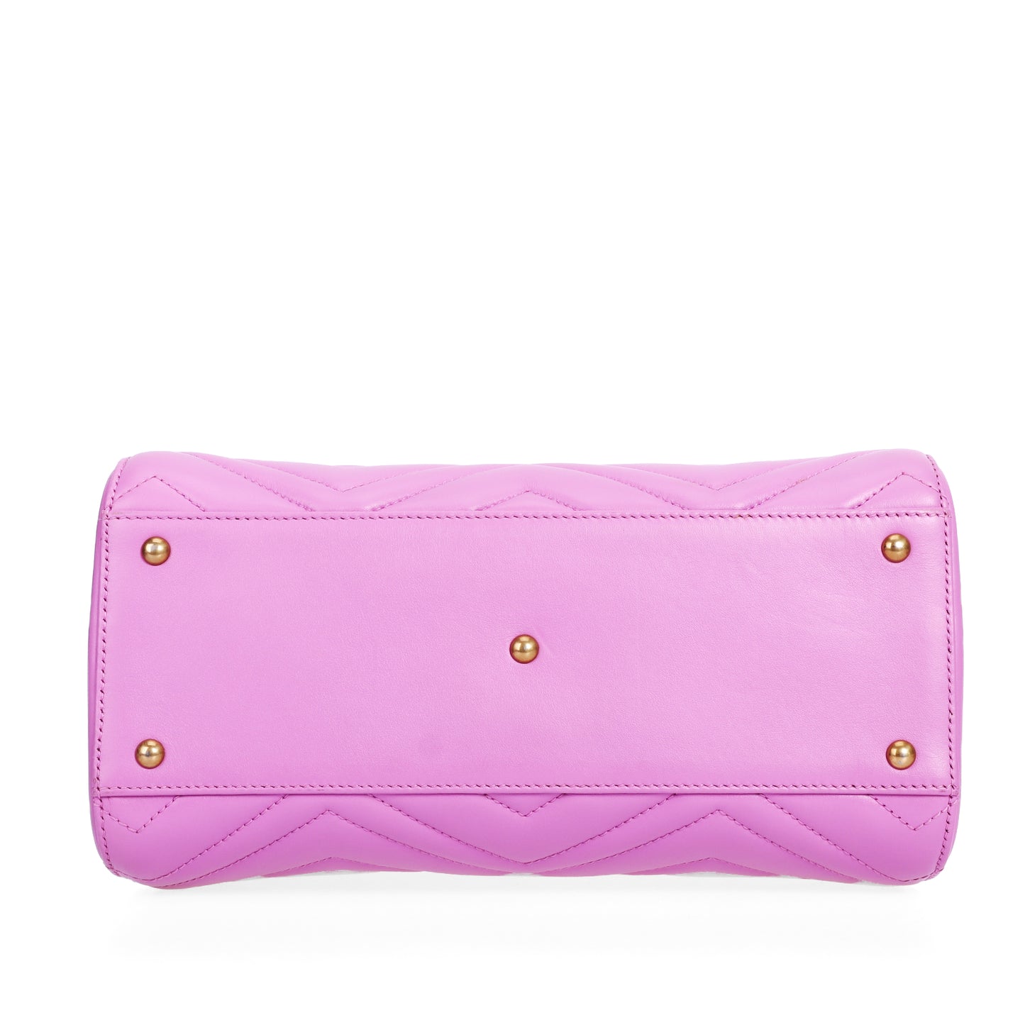 Pre-Owned Gucci Marmont Purple Calfskin Shoulder Bag 45812544