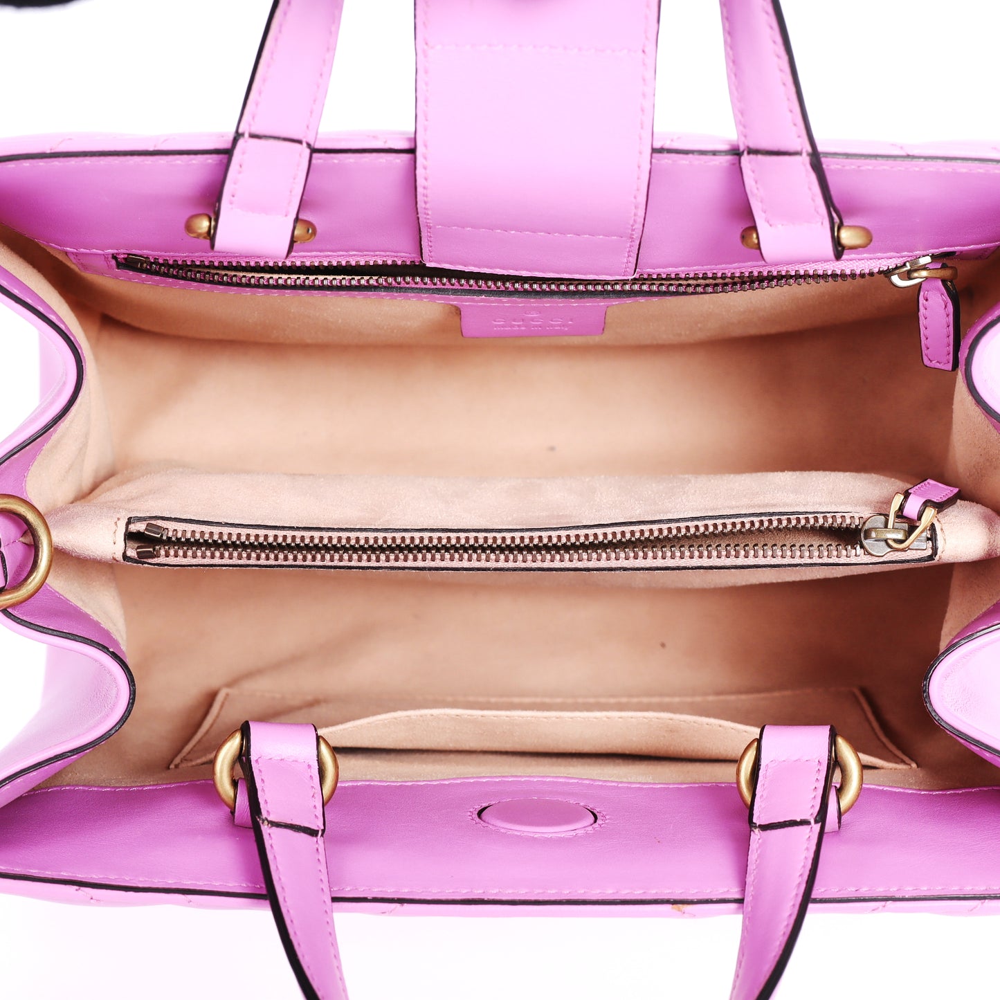 Pre-Owned Gucci Marmont Purple Calfskin Shoulder Bag 45812544