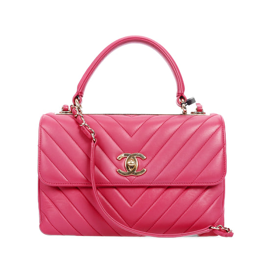 Pre-Owned Chanel Trendy CC Small Size Pink Calfskin Crossbody Bag 47704381 L