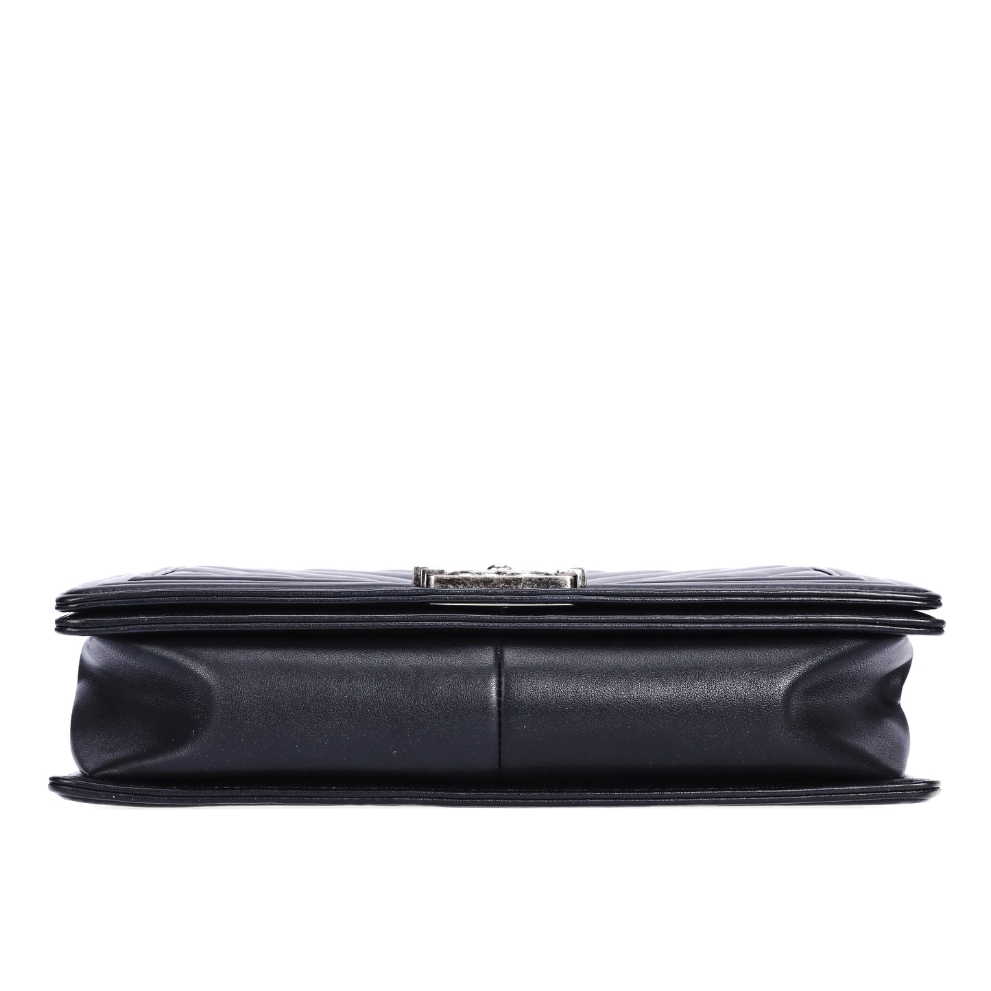 Pre-Owned Chanel Boy Black Calfskin Shoulder Bag 47707292  l