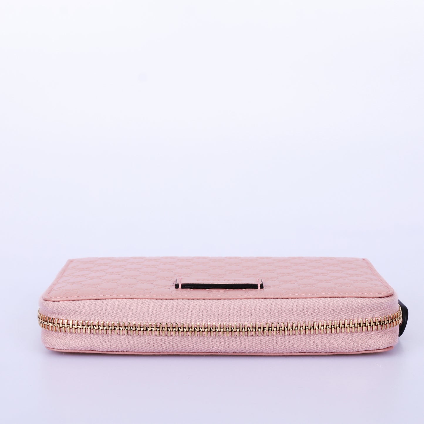 Pre-Owned Gucci Guccissima Pink Calfskin Zip Around Long Wallet 47791629