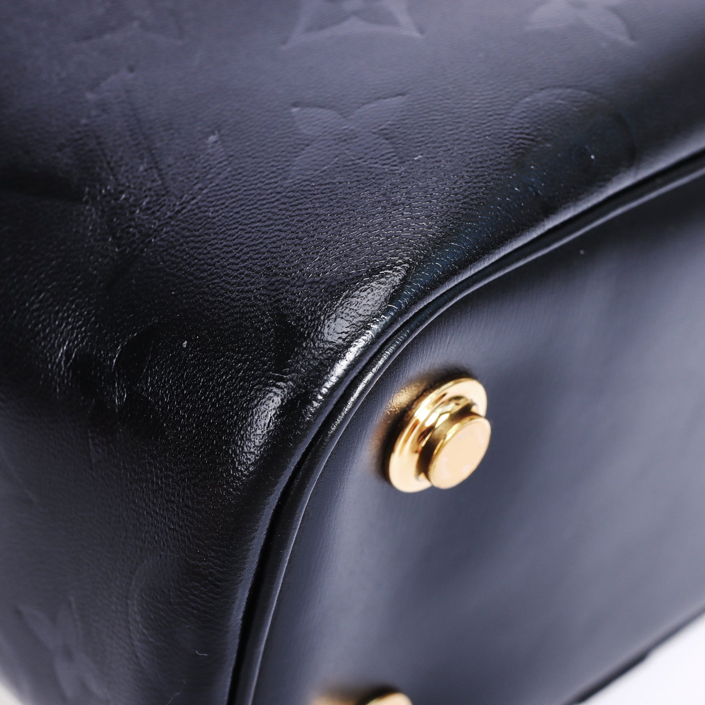 Pre-Owned Louis Vuitton Vanity PM Black Monogram Lambskin Leather Handbag  47793499