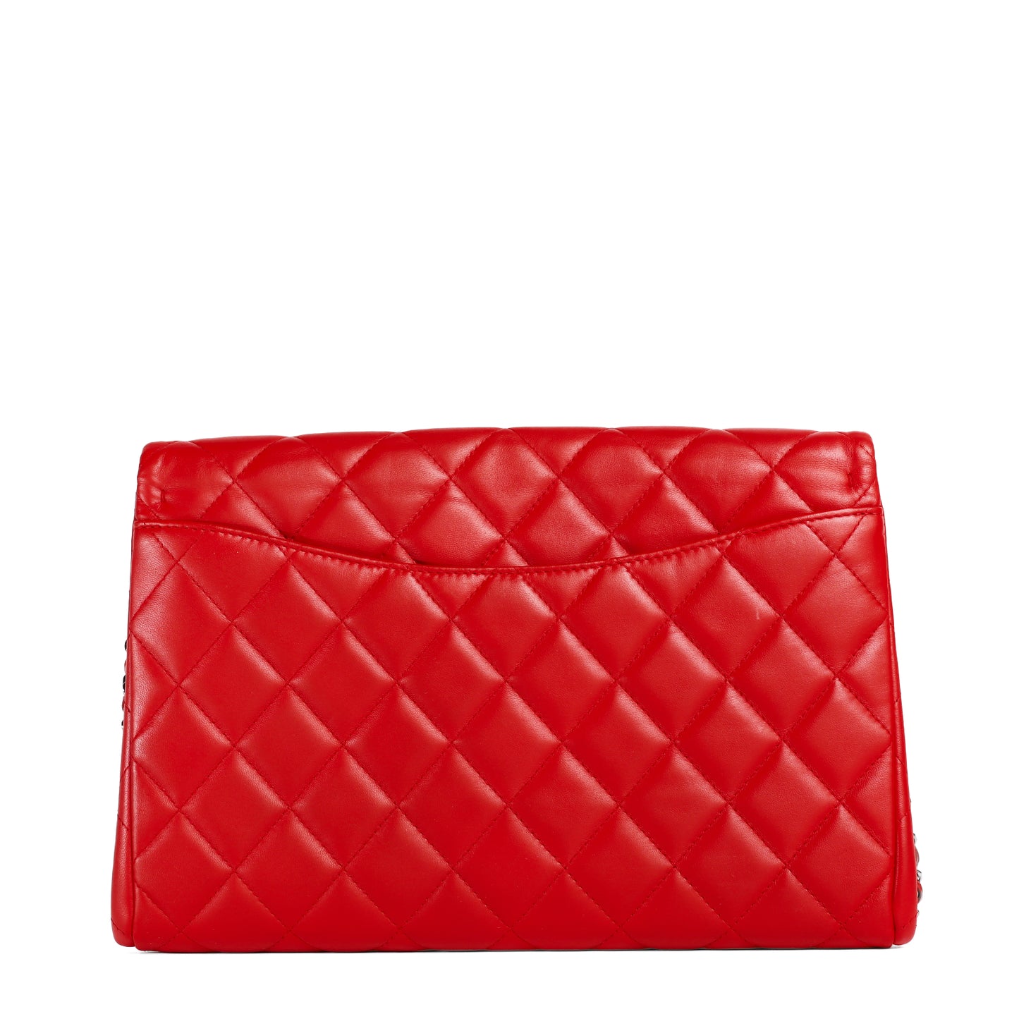 Pre-Owned Chanel Classic Flap Red Lambskin Shoulder Bag 48419950 L