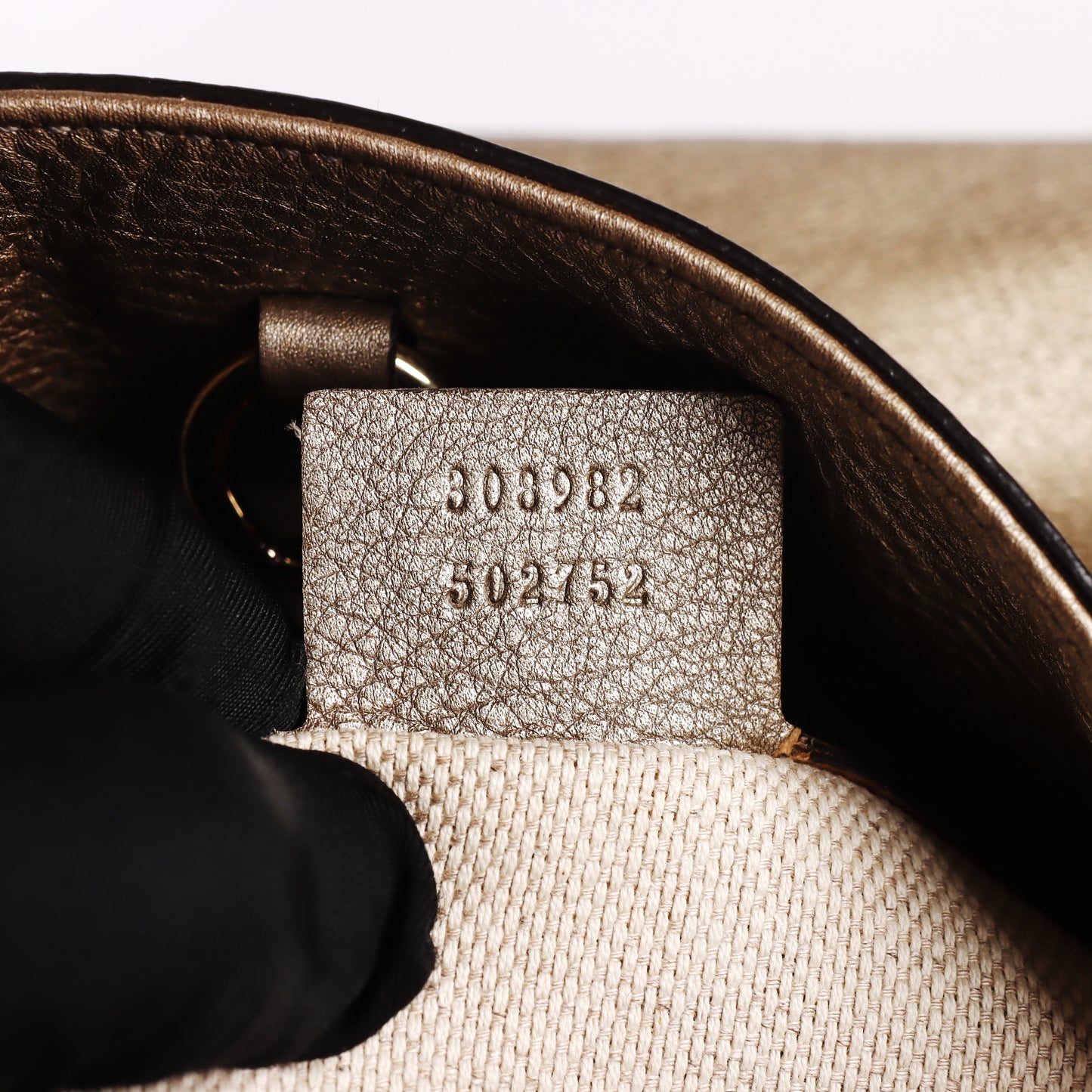 Pre-Owned Gucci Soho Metallic Gold Calfskin Shoulder Bag 48666396