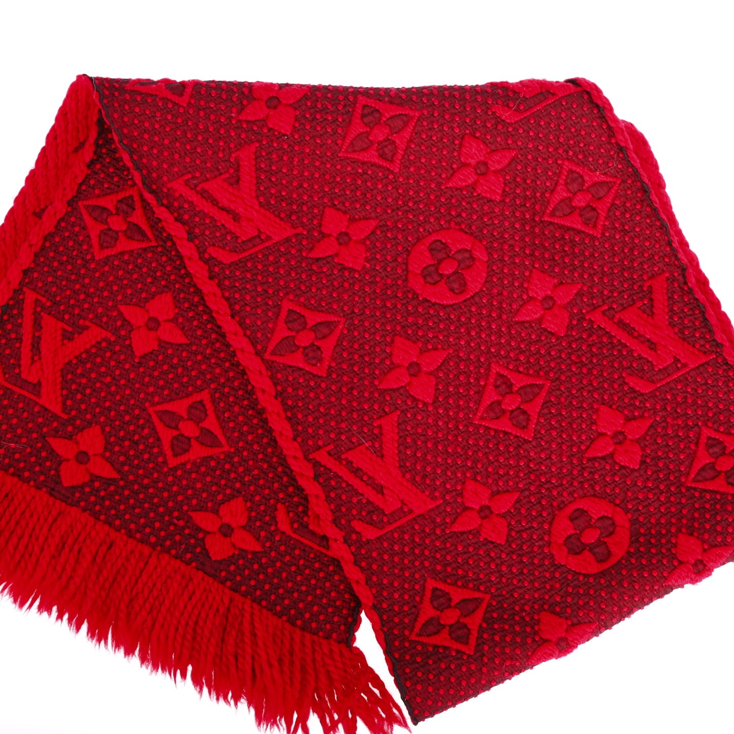 Pre-Owned Louis Vuitton Red Wool Scarf 48945051