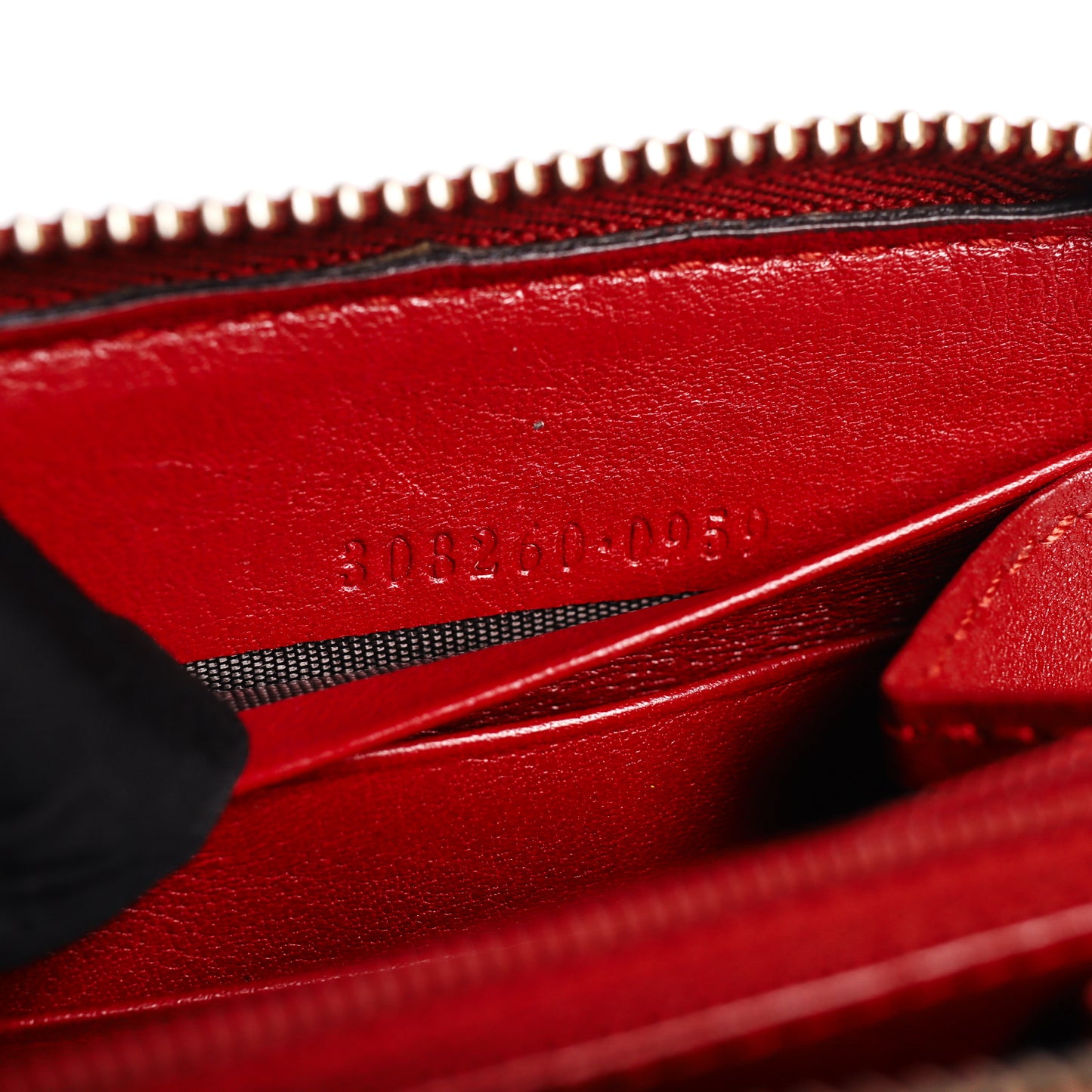 Pre-Owned Gucci  Zip-Around Microguccissima Red Patent Calfskin Wallet 49088886