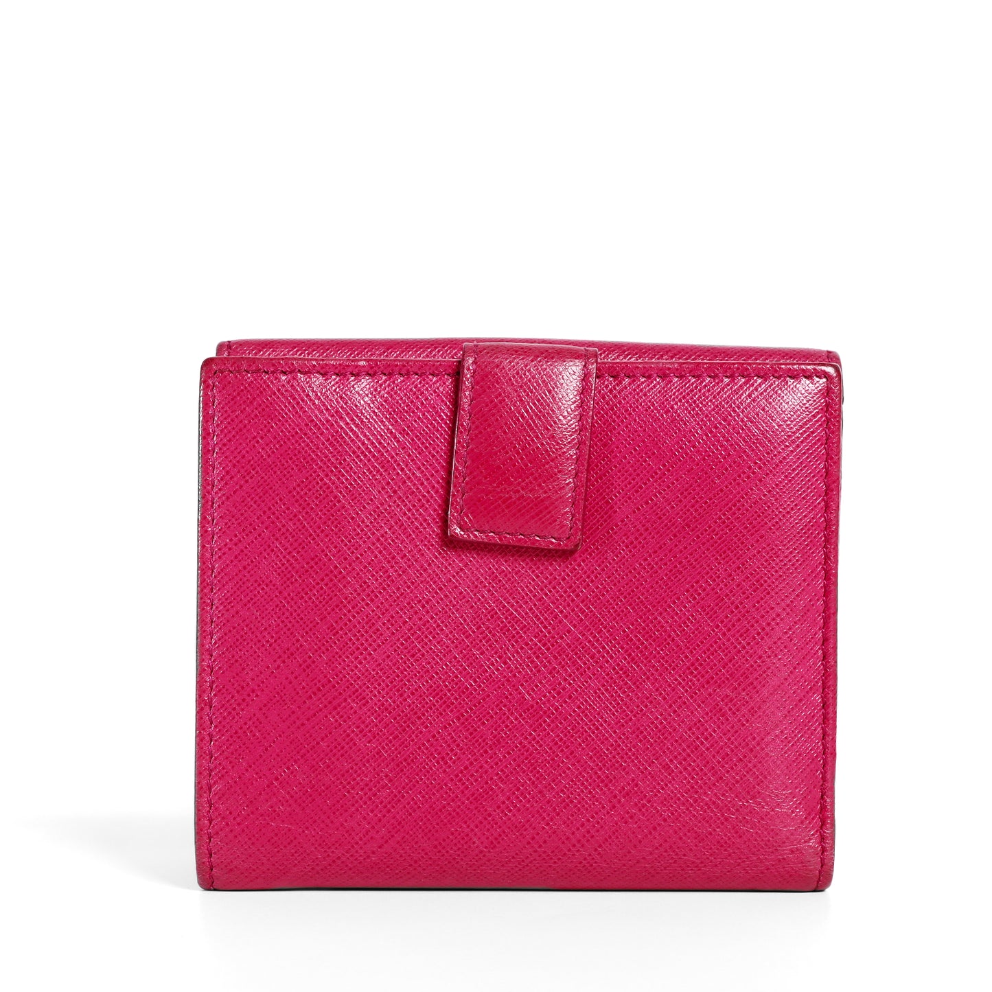 Pre-Owned Salvatore Ferragamo Gancini Compact Pink calfskin Small Leather Goods Wallet 49353372