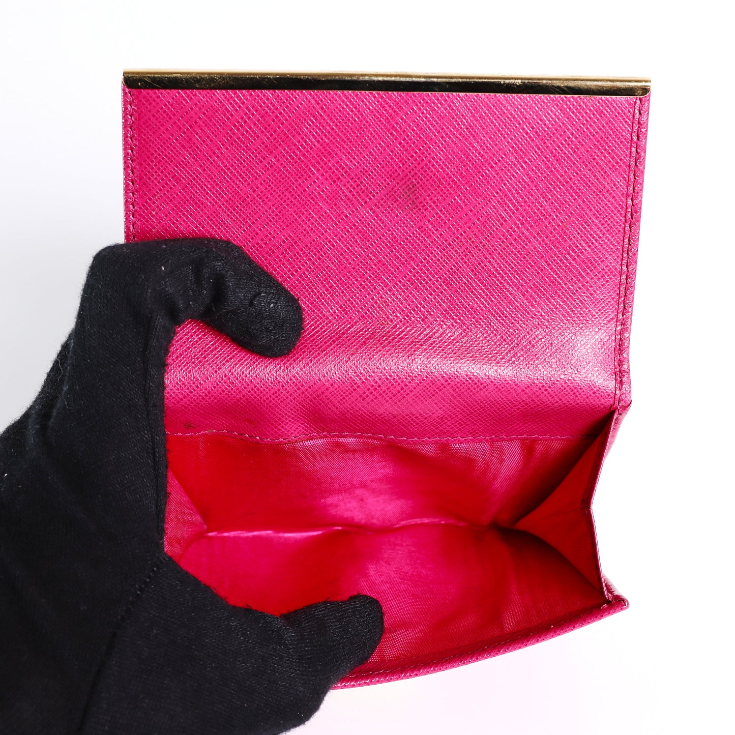 Pre-Owned Salvatore Ferragamo Gancini Compact Pink calfskin Small Leather Goods Wallet 49353372