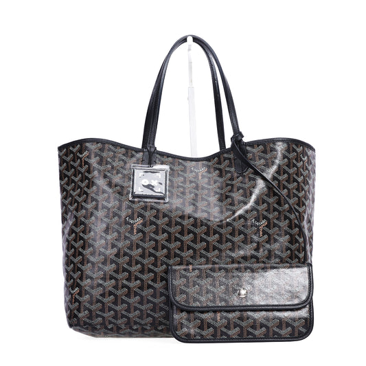 Pre-Owned Goyard Saint Louis Black Coated Canvas Top Handle Bag 49664840