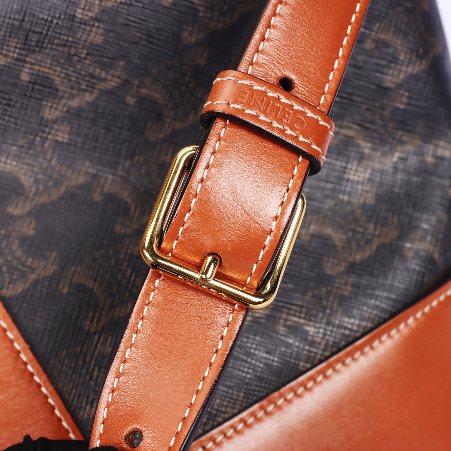 Pre-Owned Celine Brown Triomphe Coated Canvas Shoulder Bag 51112976 L