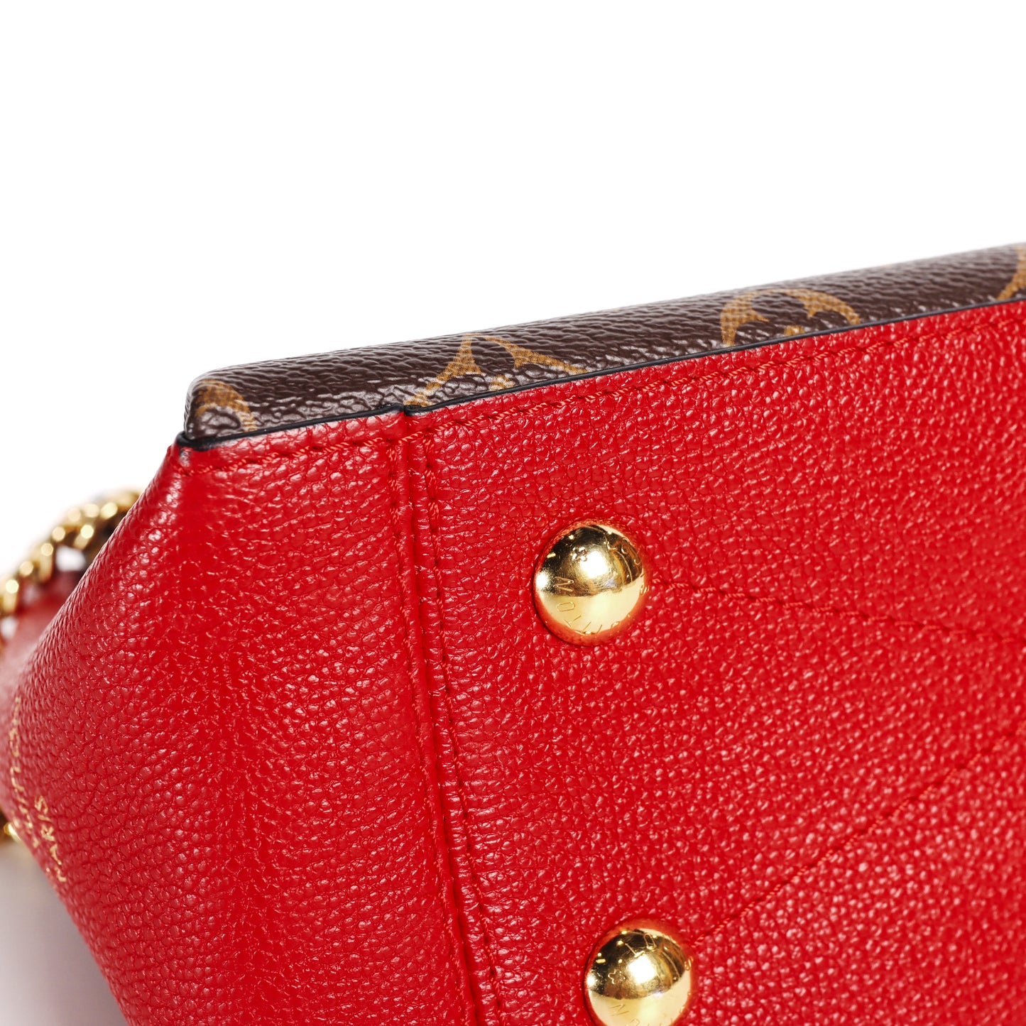 Pre-Owned Louis Vuitton Surène BB Red Monogram Coated Canvas Shoulder Bag 51599048