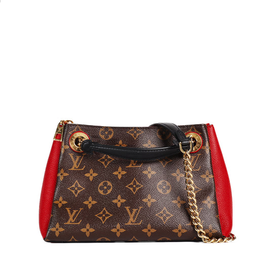 Pre-Owned Louis Vuitton Surène BB Red Monogram Coated Canvas Shoulder Bag 51599048