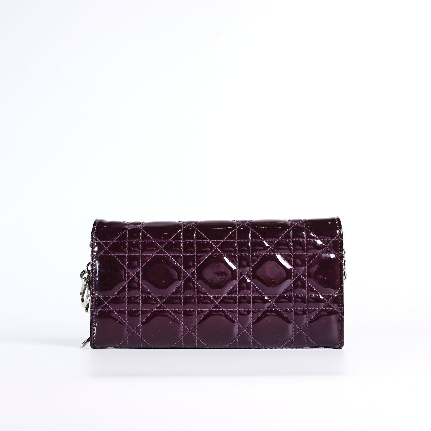 Pre-owned DIOR Purple Cannage Wristlet 51860758