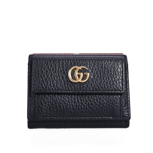 Pre-Owned Gucci Black Calfskin Wallet 52151643