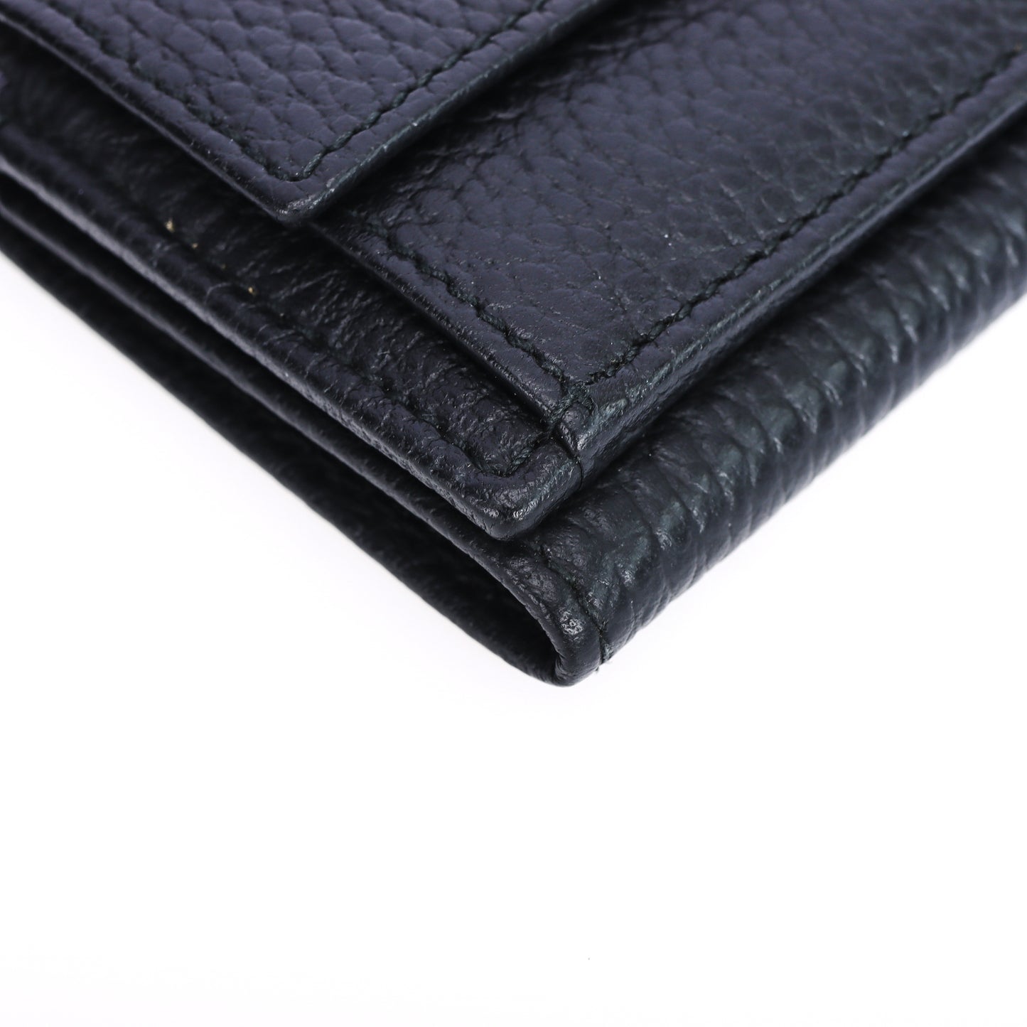 Pre-Owned Gucci Black Calfskin Wallet 52151643