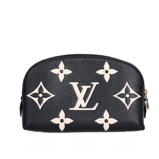 Pre-Owned Louis Vuitton  Cosmetic Pouch Monogram Black Calfskin Leather Clutch Bag 52533104