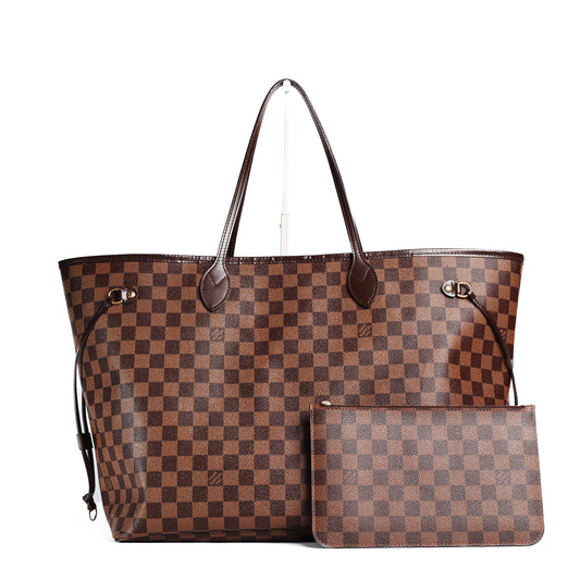 Pre-Owned Louis Vuitton Neverfull GM Brown Coated Canvas Top Handle Bag 52996214