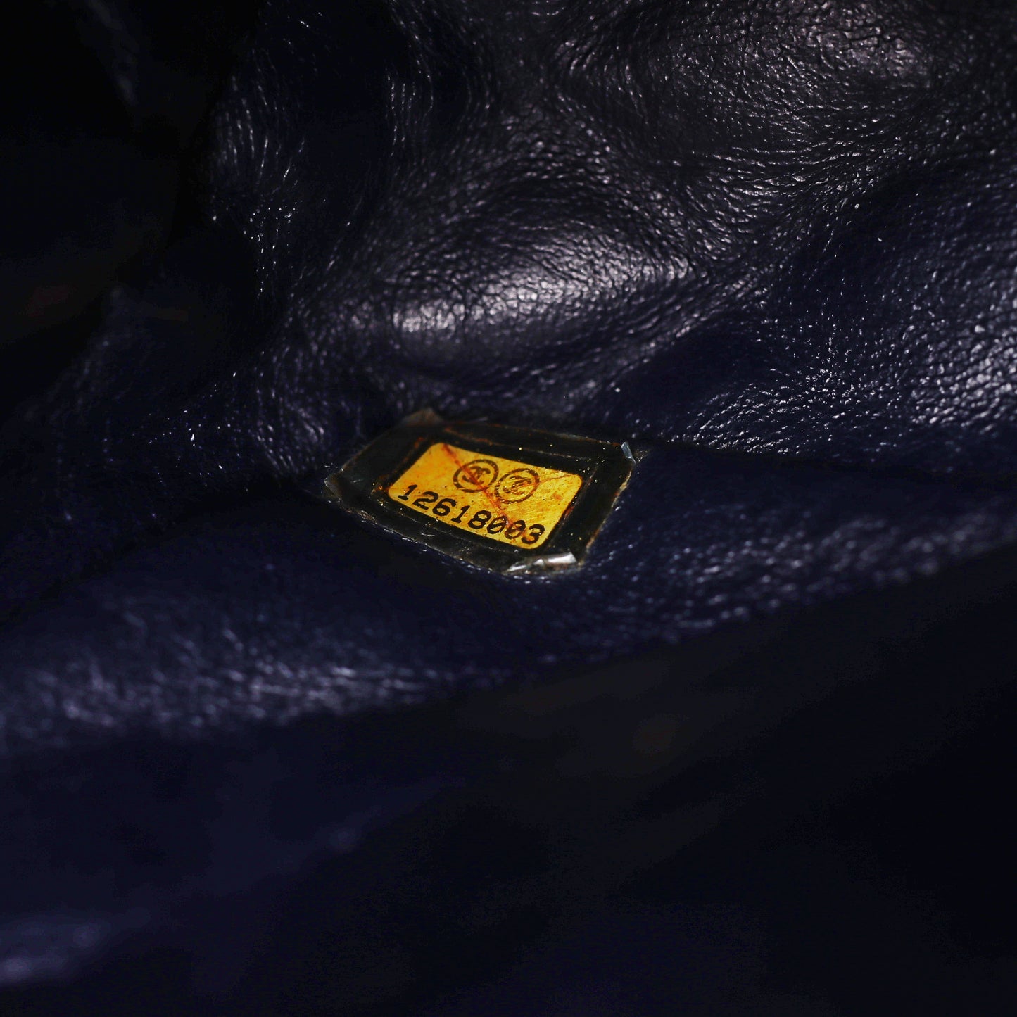 Pre-Owned Chanel Classic Flap Mini Size Navy Blue Lambskin Shoulder Bag 53128327