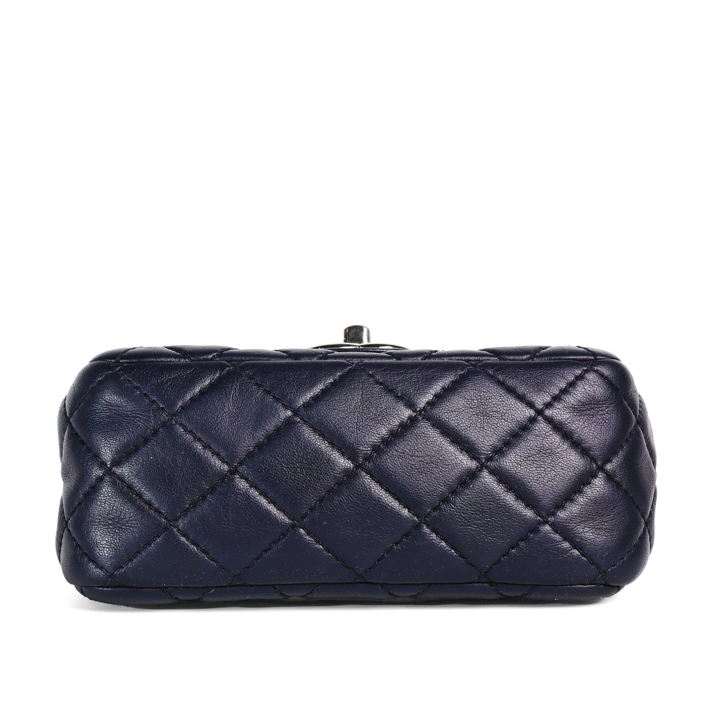 Pre-Owned Chanel Classic Flap Mini Size Navy Blue Lambskin Shoulder Bag 53128327