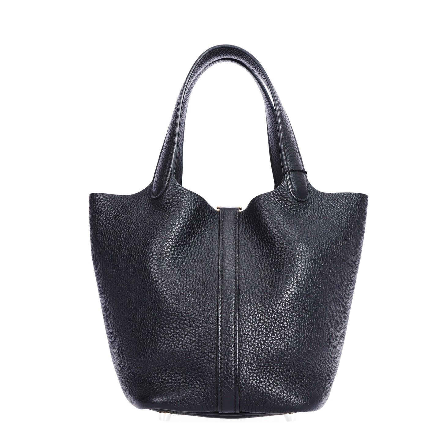Pre-Owned Hermès Picotin Lock Black Taurillon Clémence Leather Top Handle Bag 53350275 L