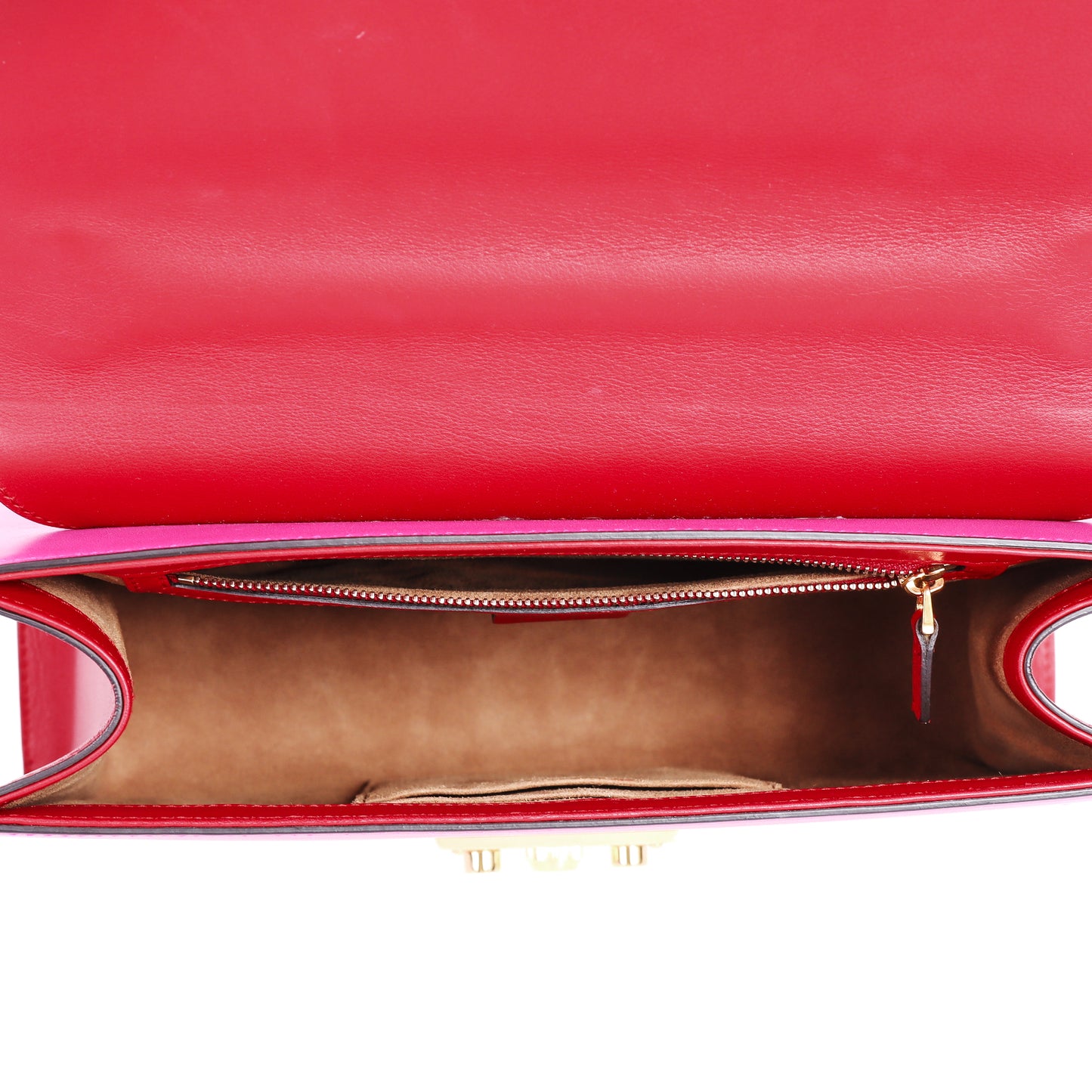 Pre-Owned Gucci Padlock Red Calfskin Leather Shoulder Bag 55127709