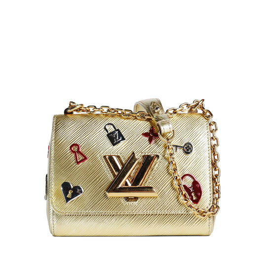 Pre-Owned Louis Vuitton Twist Love Lock Epi Leather Yellow Calfskin Wallet on Chain 55374763