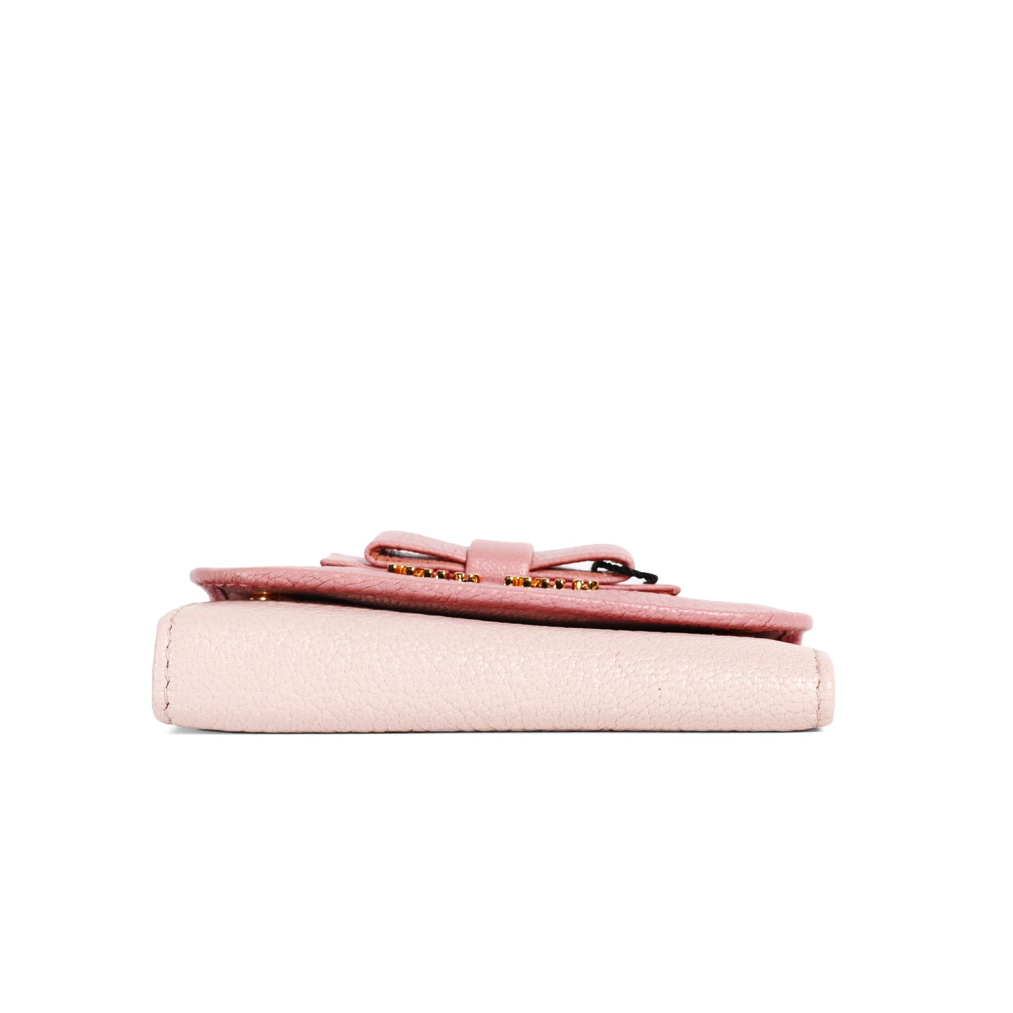 Pre-Owned Miu Miu Bow Pink Calfskin Key Pouch 55977741