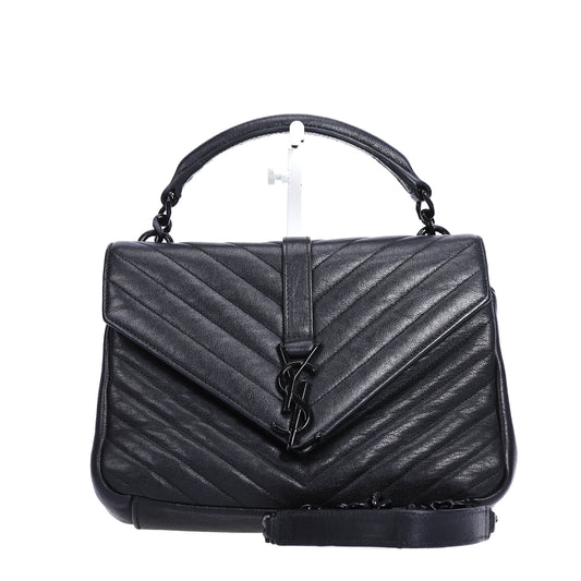 Pre-Owned Saint Laurent Black College Shoulder Bag 56709984