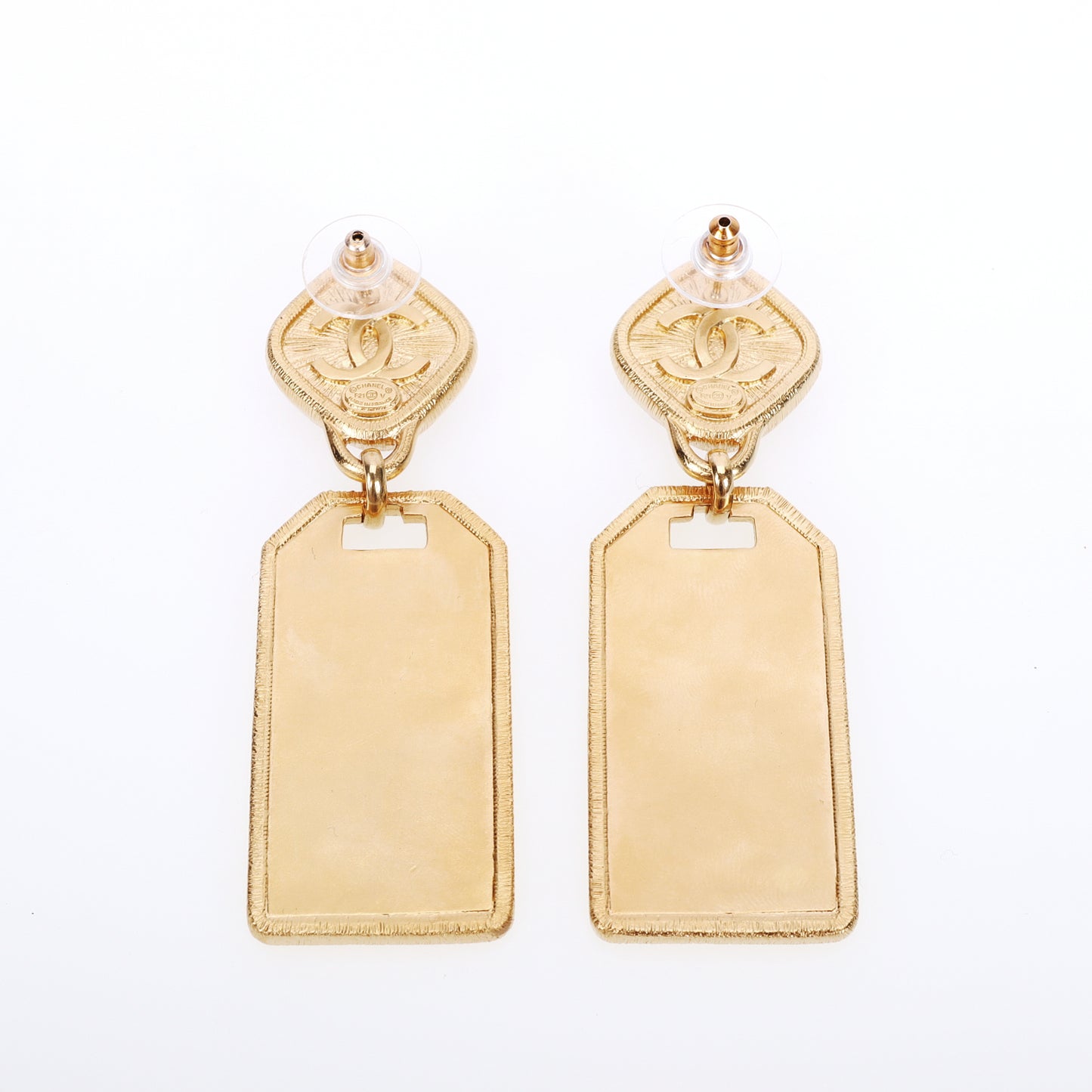 Pre-Owned Chanel Vintage Gold-Tone Metal Earrings 56735680 c