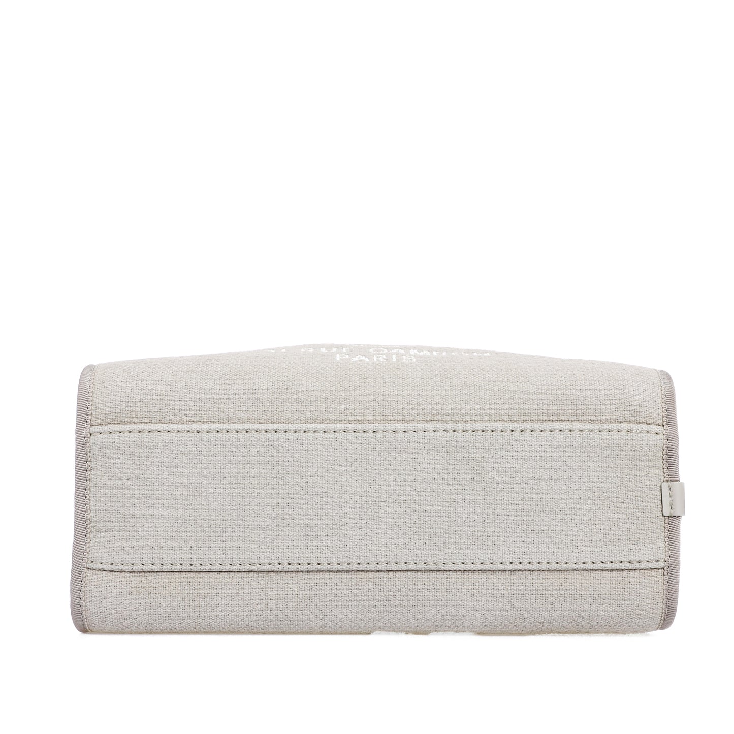 Pre-Owned Chanel Deauville Bowling Gray Canvas Shoulder Bag 56806447