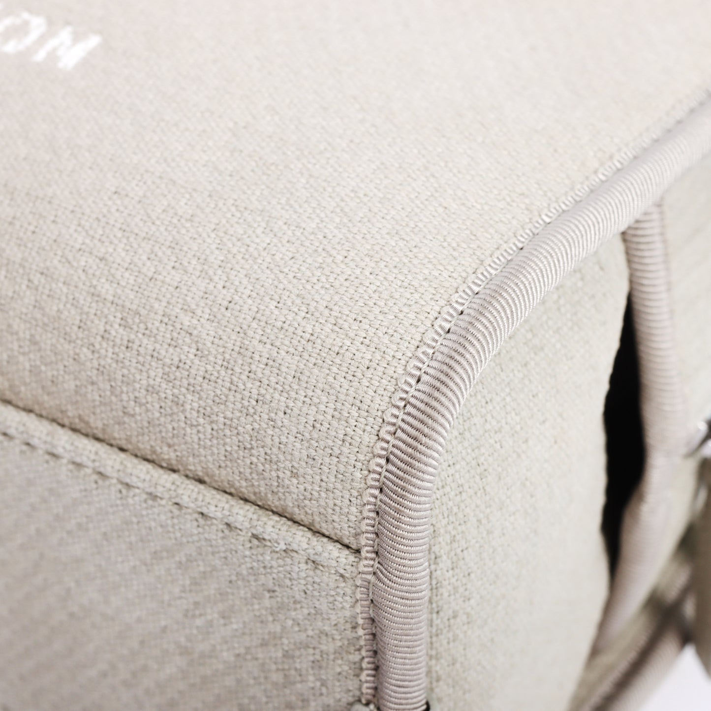 Pre-Owned Chanel Deauville Bowling Gray Canvas Shoulder Bag 56806447