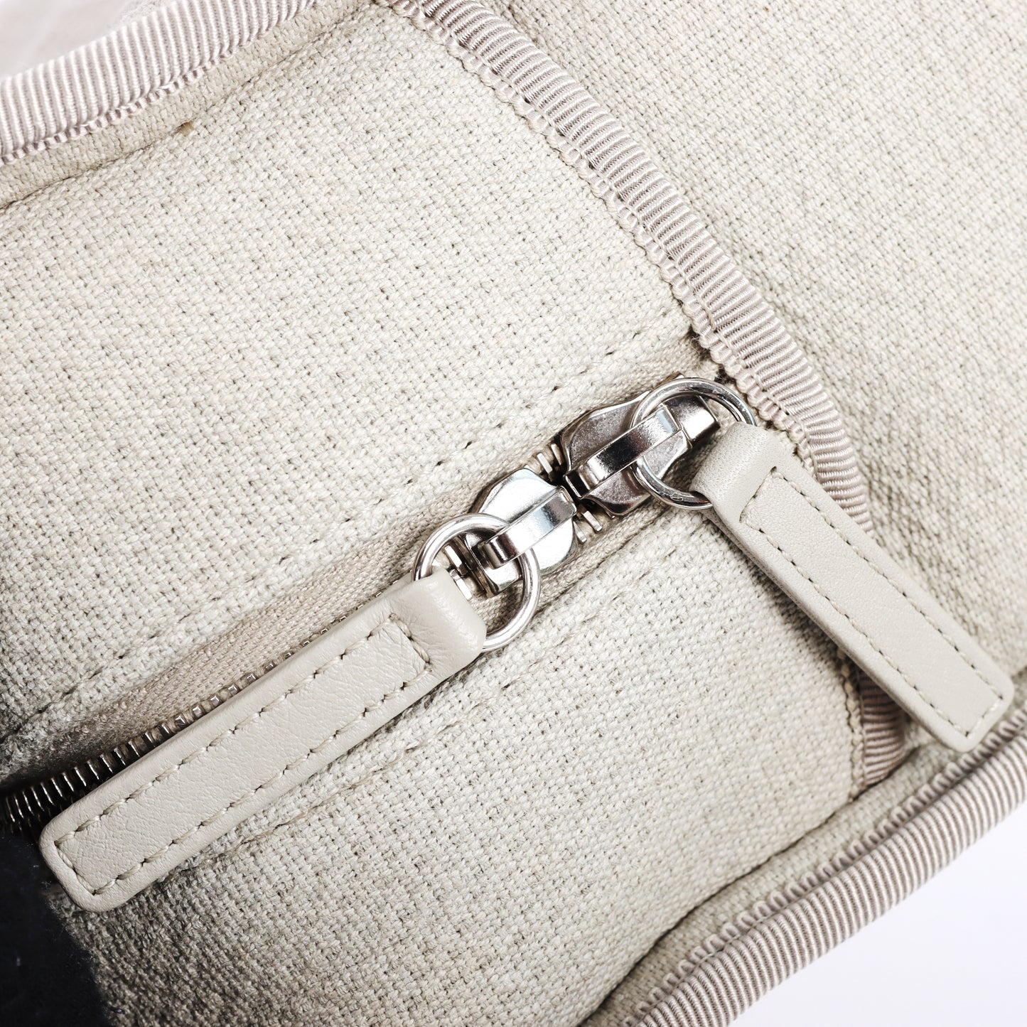 Pre-Owned Chanel Deauville Bowling Gray Canvas Shoulder Bag 56806447