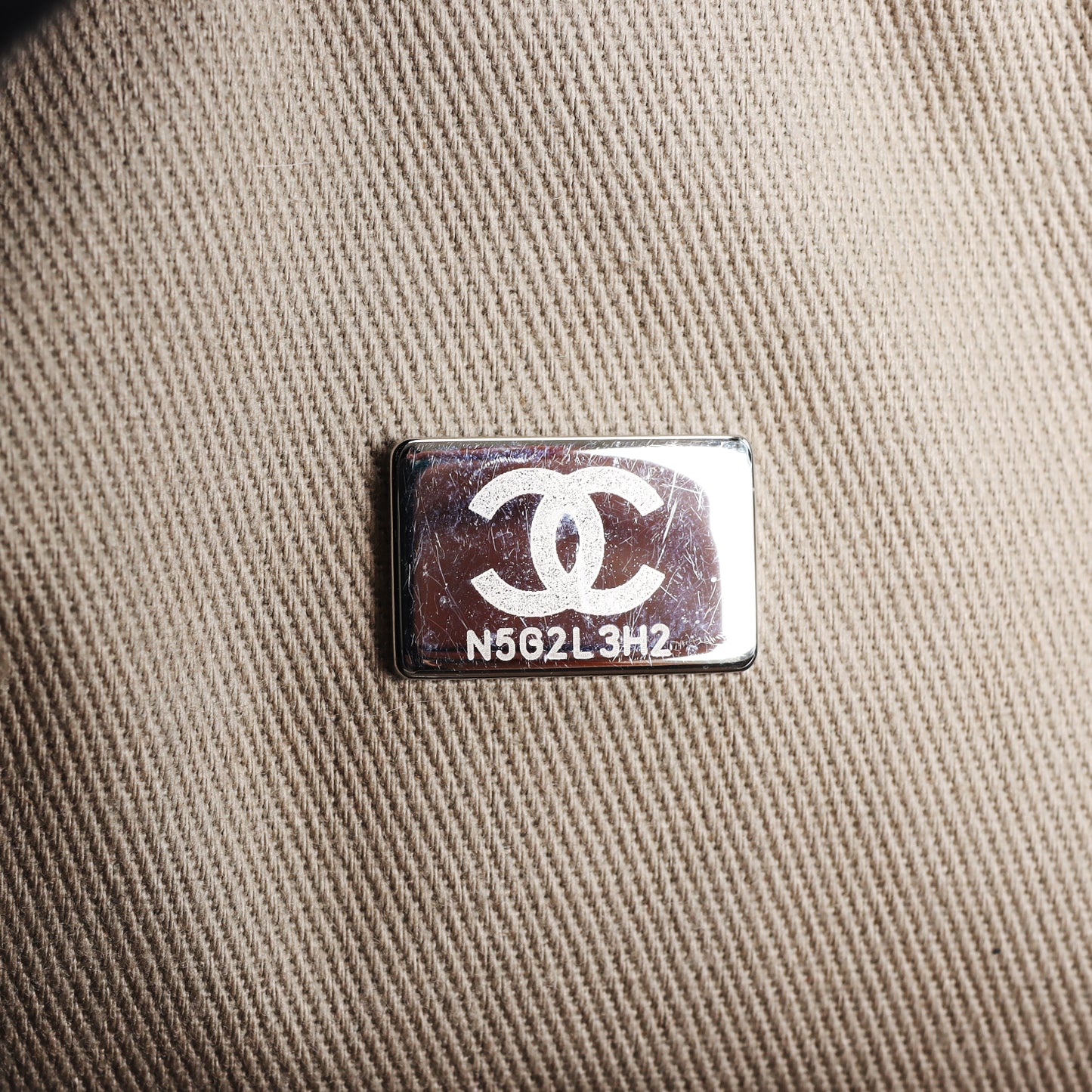 Pre-Owned Chanel Deauville Bowling Gray Canvas Shoulder Bag 56806447