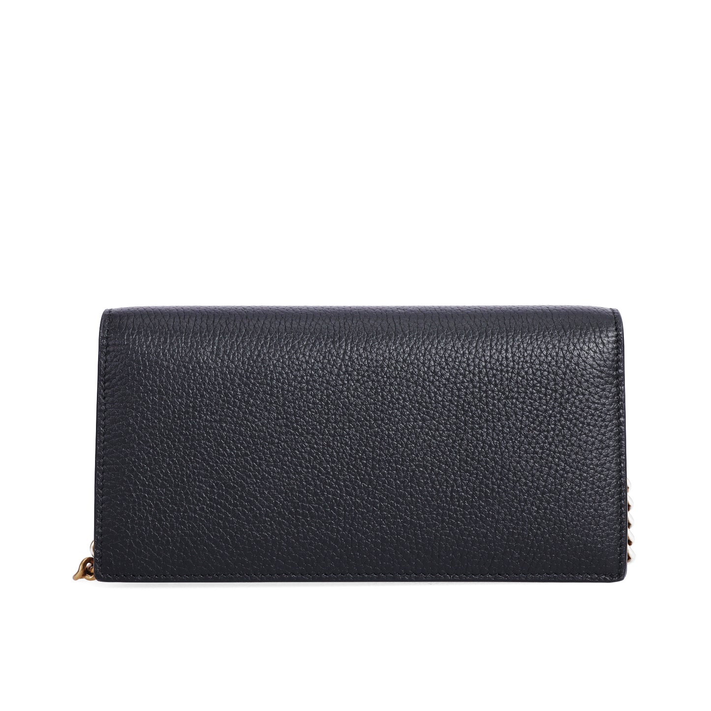 Pre-Owned Gucci Interlocking G Black Calfskin Wallet on Chain 57212467