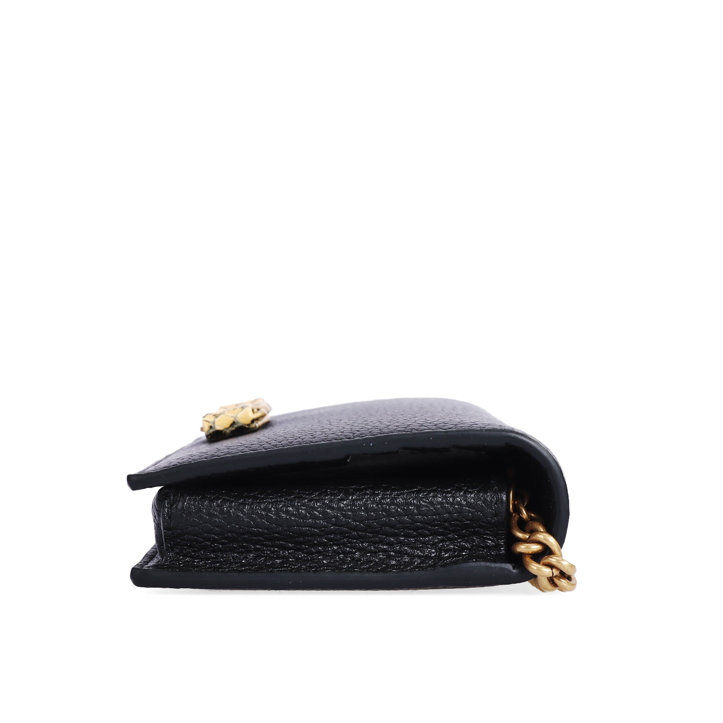 Pre-Owned Gucci Interlocking G Black Calfskin Wallet on Chain 57212467