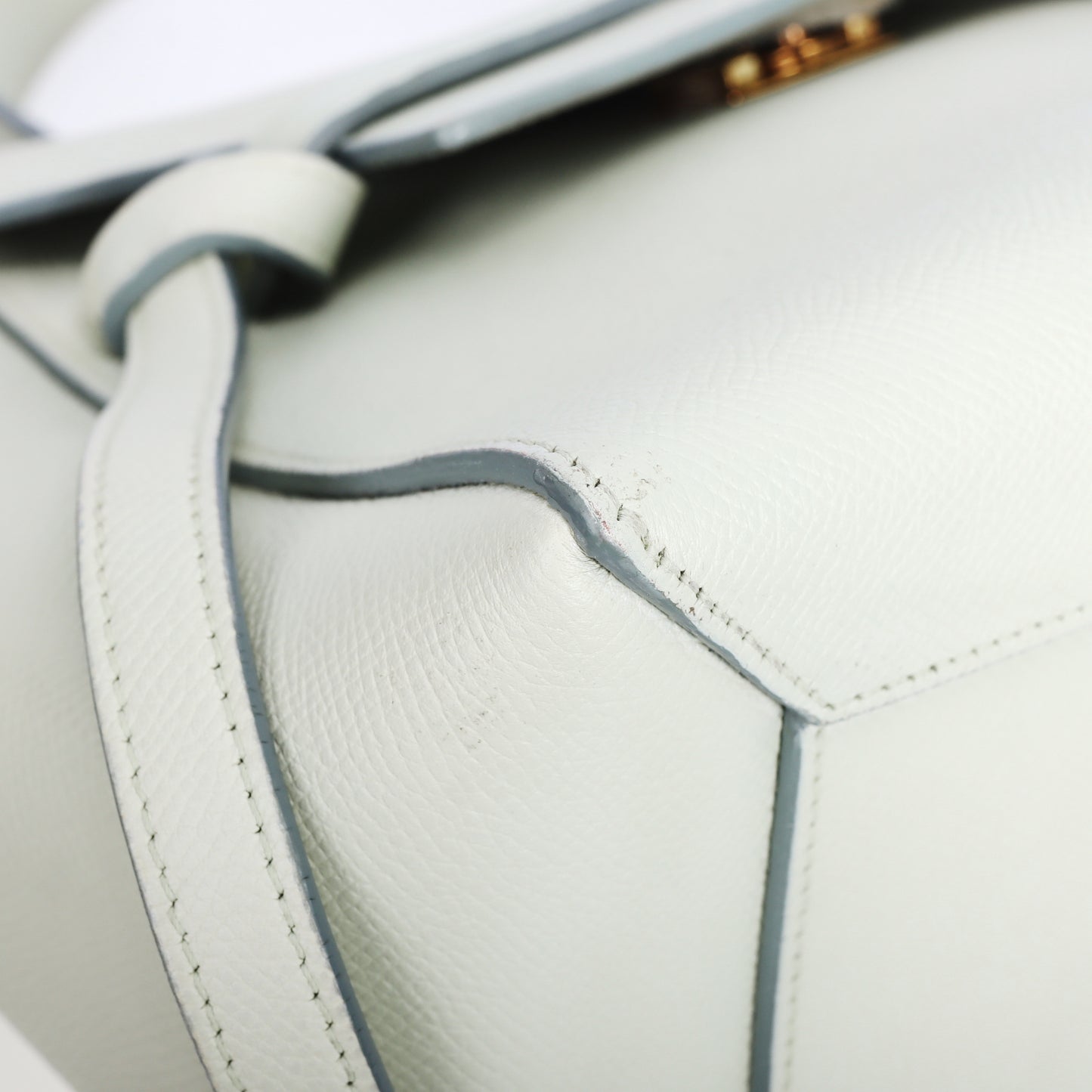 Pre-Owned Celine Light Green Grained Calfskin Shoulder Bag 57871147