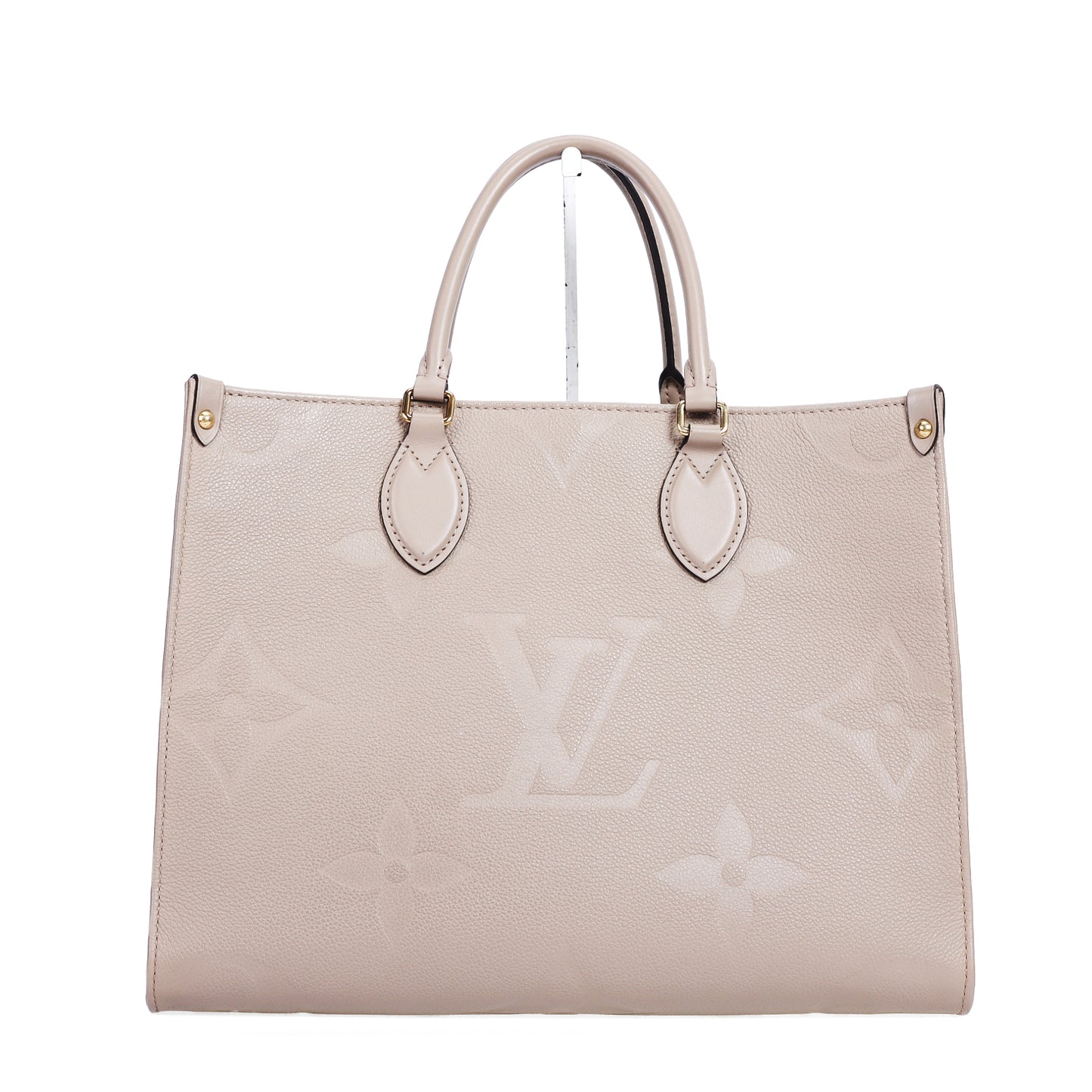 Pre-Owned Louis Vuitton Onthego MM Taupe Calfskin Shoulder Bag 57896753