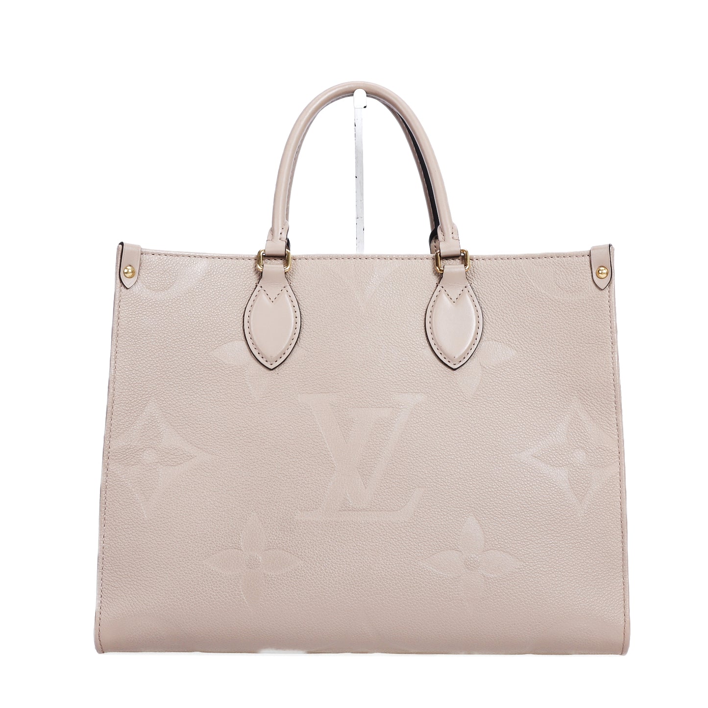 Pre-Owned Louis Vuitton Onthego MM Taupe Calfskin Shoulder Bag 57896753