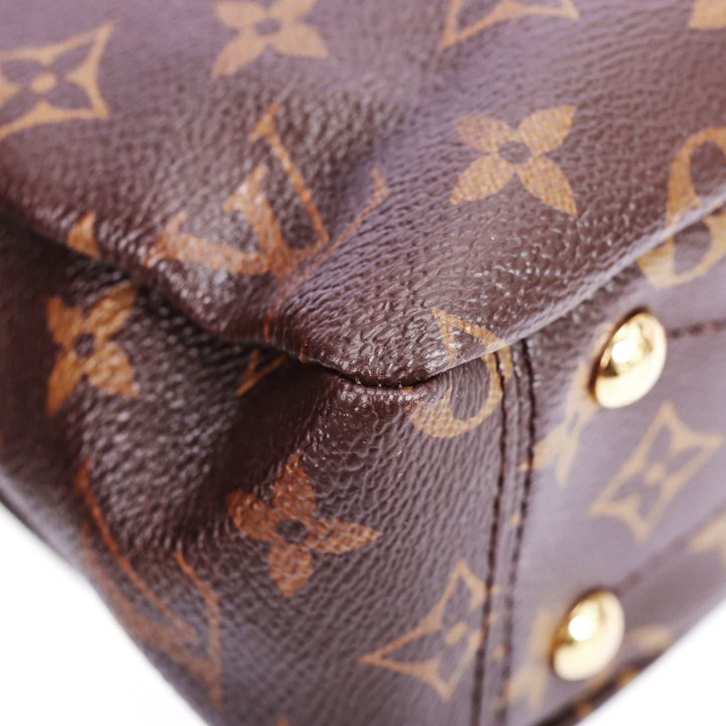 Pre-Owned Louis Vuitton Pallas Small Size Monogram Brown Coated Canvas Shoulder Bag 58329595